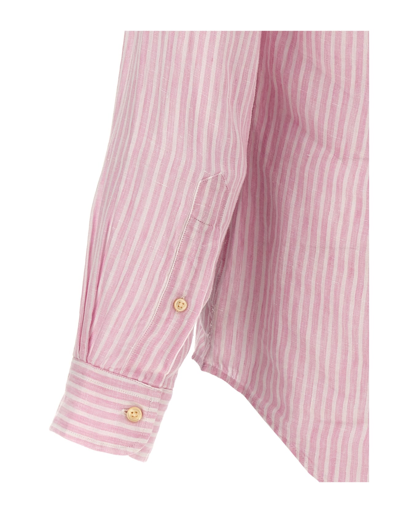 Polo Ralph Lauren Striped Linen Shirt - LIGHT PINK