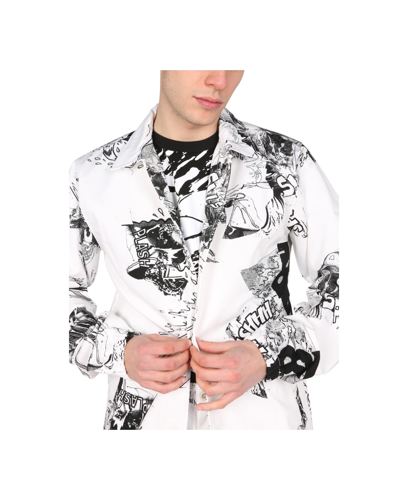 Comme des Garçons Shirt Comme De Garcons X Christian Marclay Shirt Jacket - WHITE ジャケット