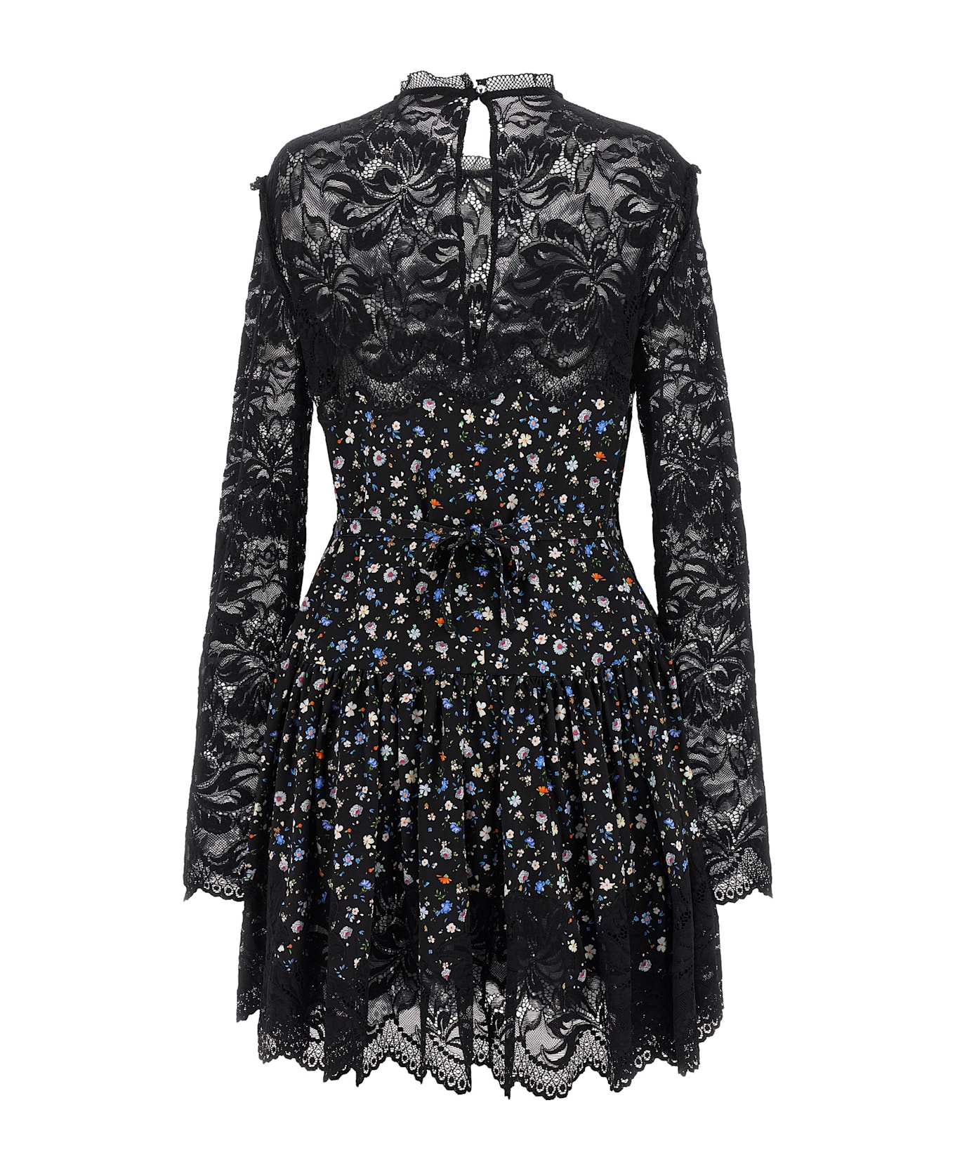 Paco Rabanne Floral Lace Dress - Black  