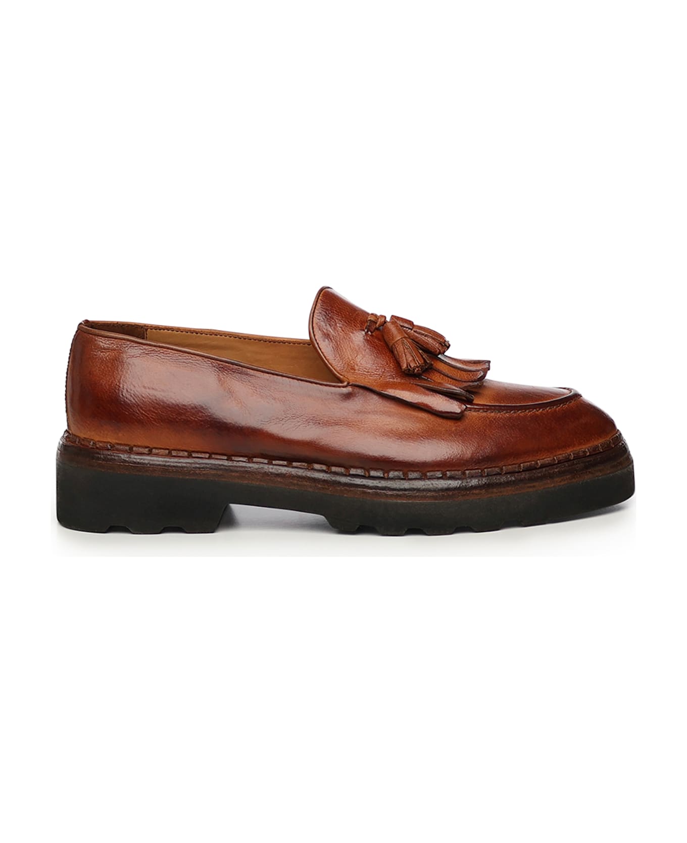 Eleventy Leather Loafers - Brown