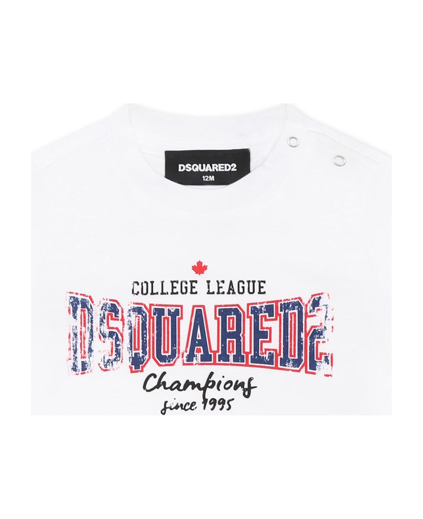 Dsquared2 White T-shirt For Baby Boy With Logo - White