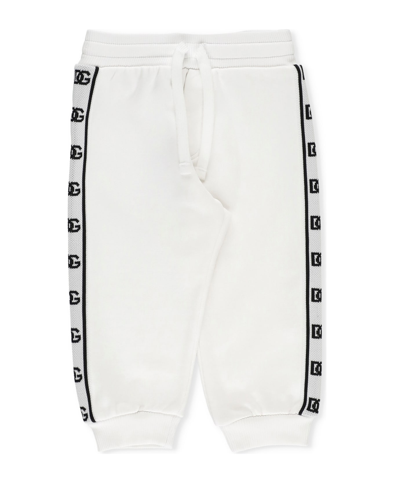 Dolce & Gabbana Sweatpants With Logo - White