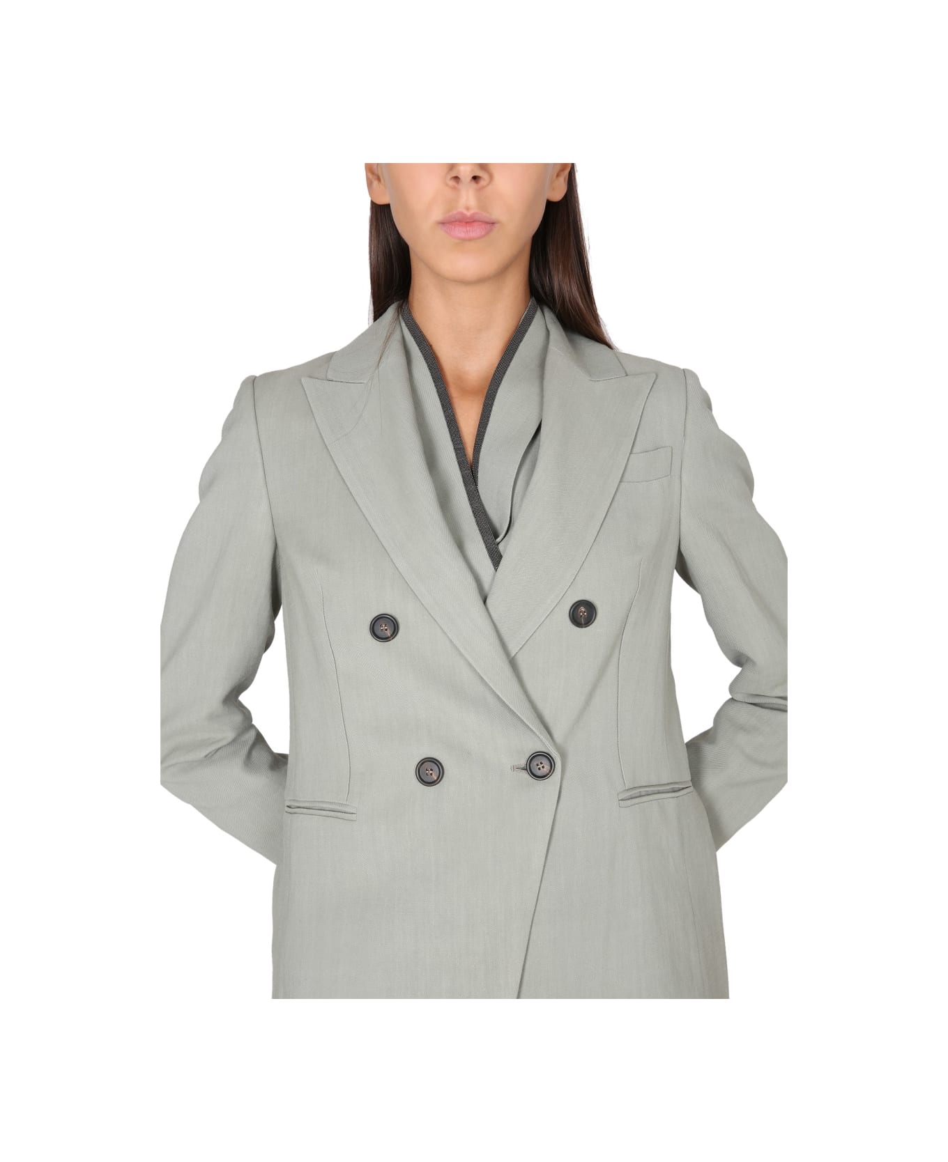 Brunello Cucinelli Fluid Twill Jacket - GREEN