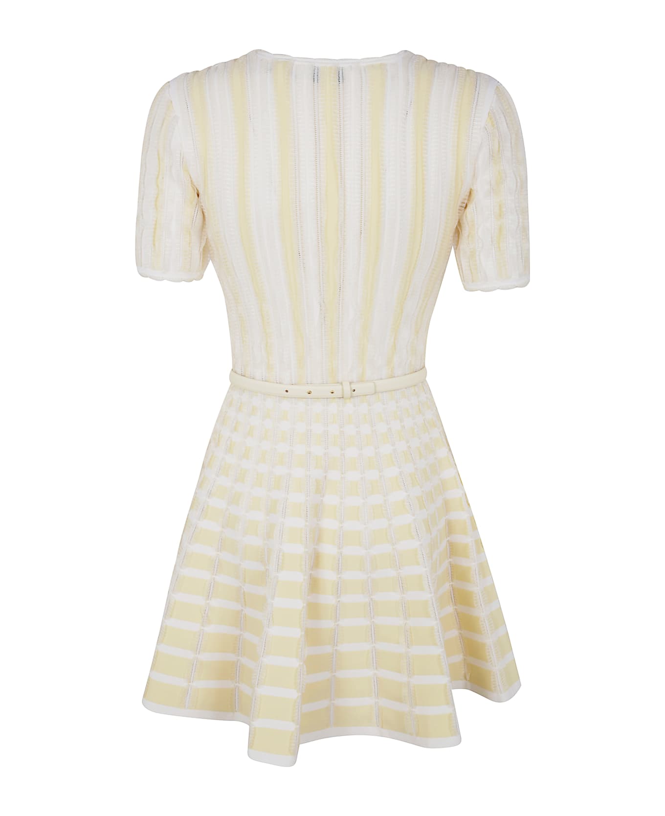 Elisabetta Franchi Mini Knit Dress - Lemonade Ivory