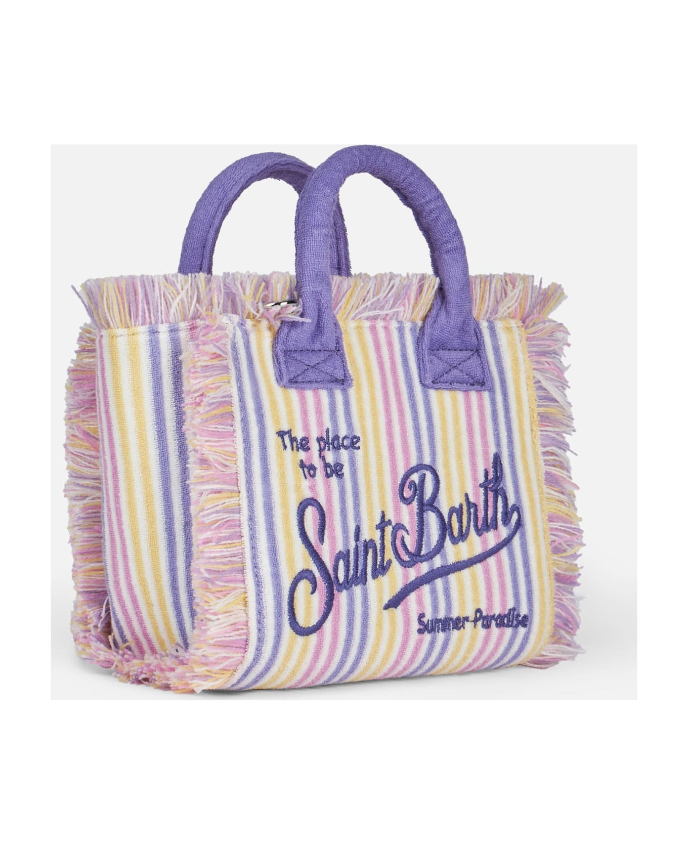 MC2 Saint Barth Striped Terry Embossed Mini Vanity Bag - RIGATO