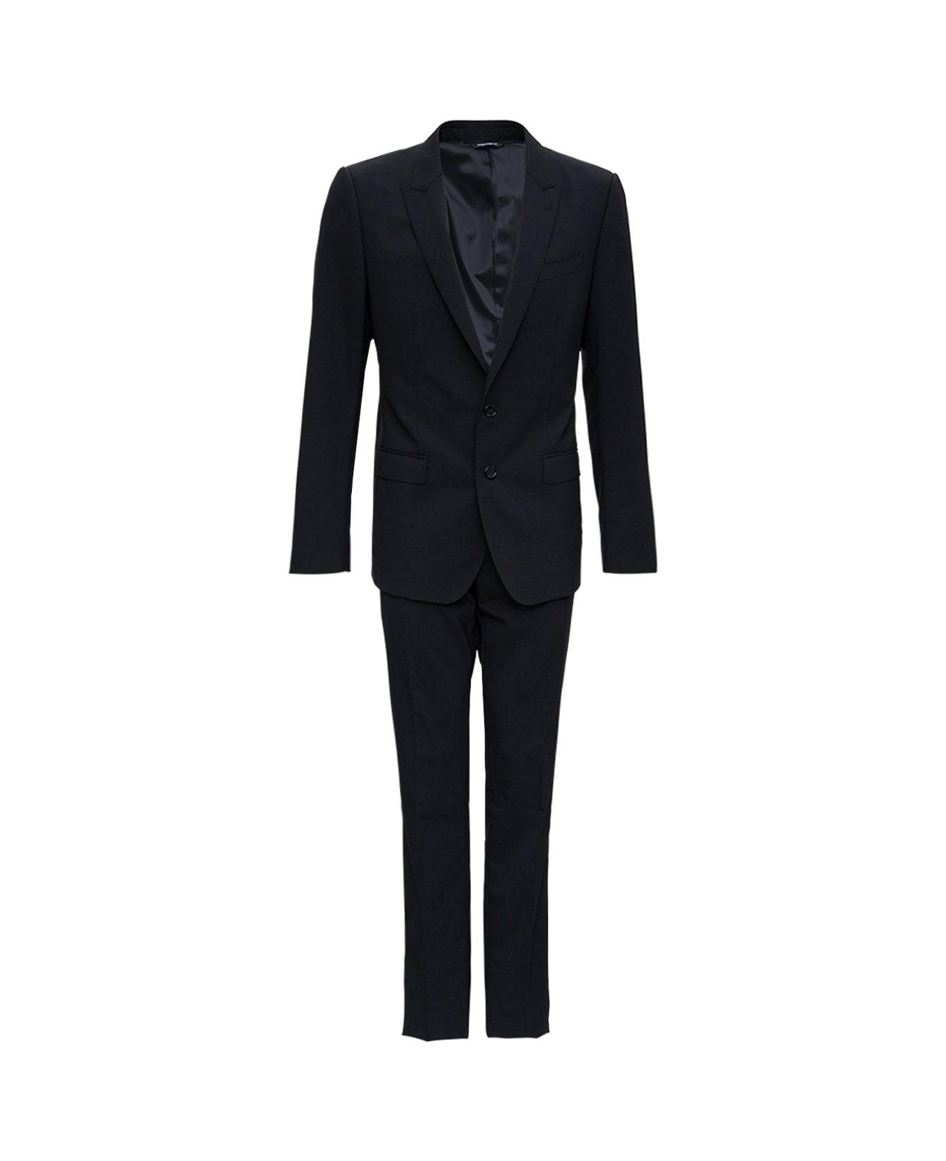 Dolce & Gabbana Black Wool Tailored Suit - Black