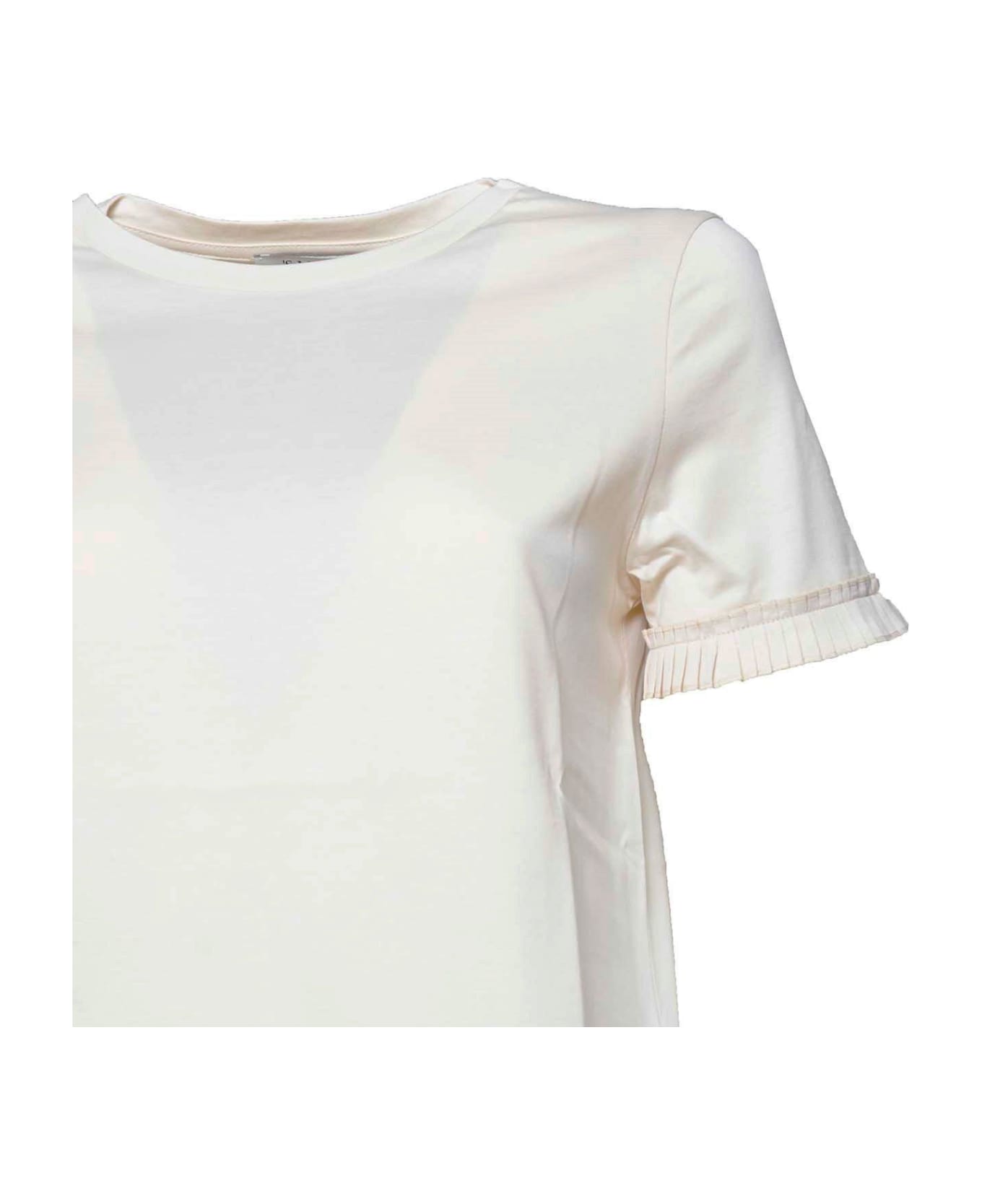 'S Max Mara Crewneck Short-sleeved T-shirt - Panna