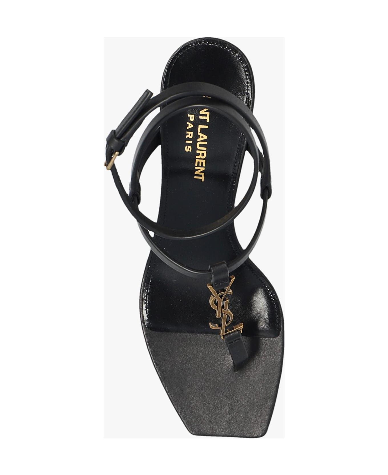 Saint Laurent 'cassandra' Heeled Sandals - Black サンダル