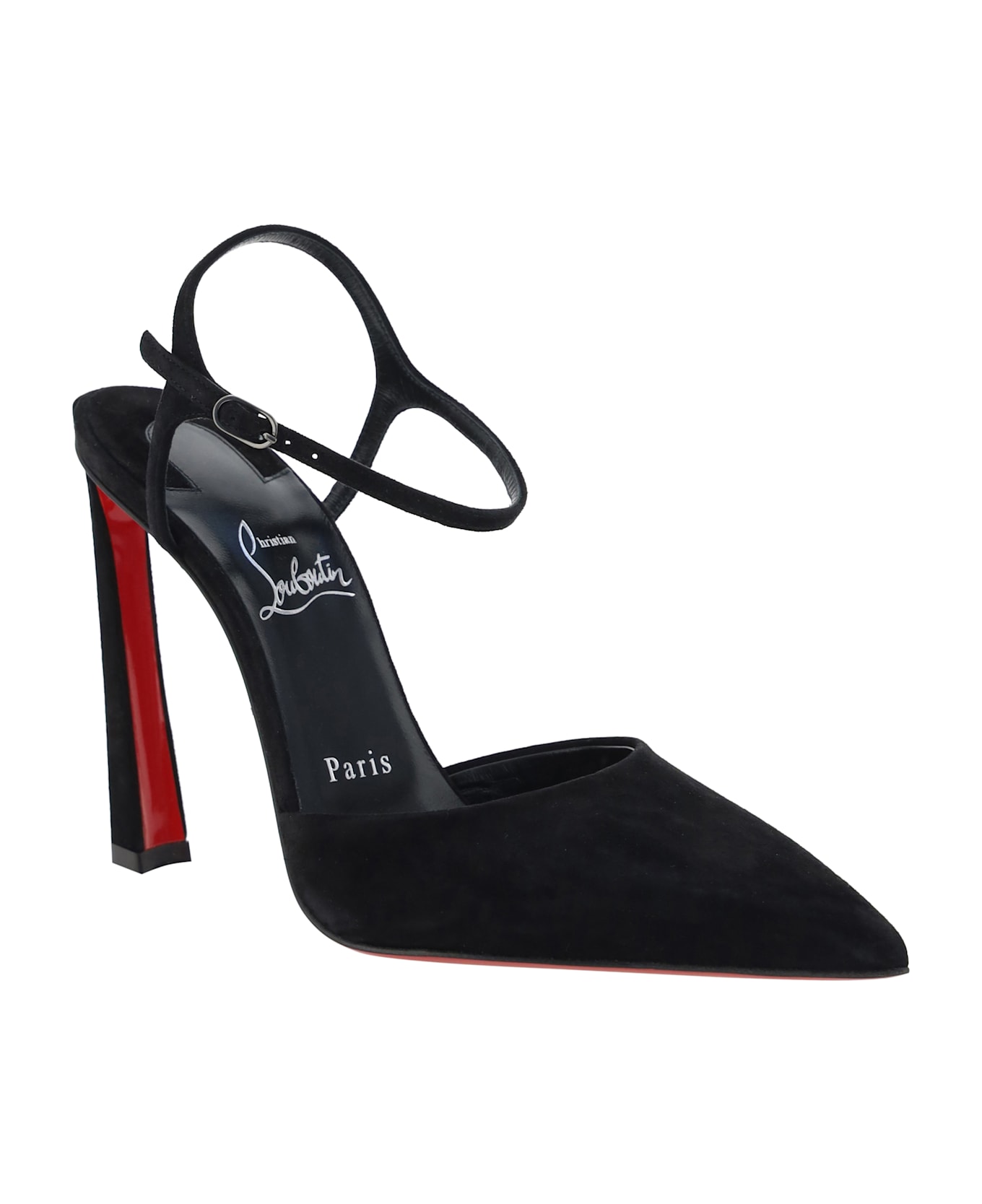 Christian Louboutin Condora Riviera 100 Veau Velours/lining - Black/lin Black