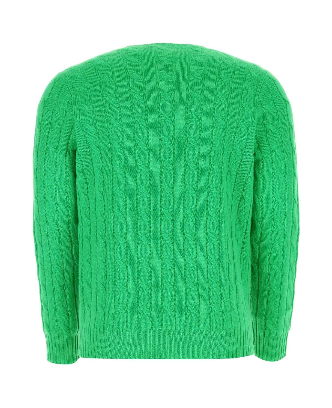 Polo Ralph Lauren Grass Green Cashmere Sweater - NEWTIEGRE
