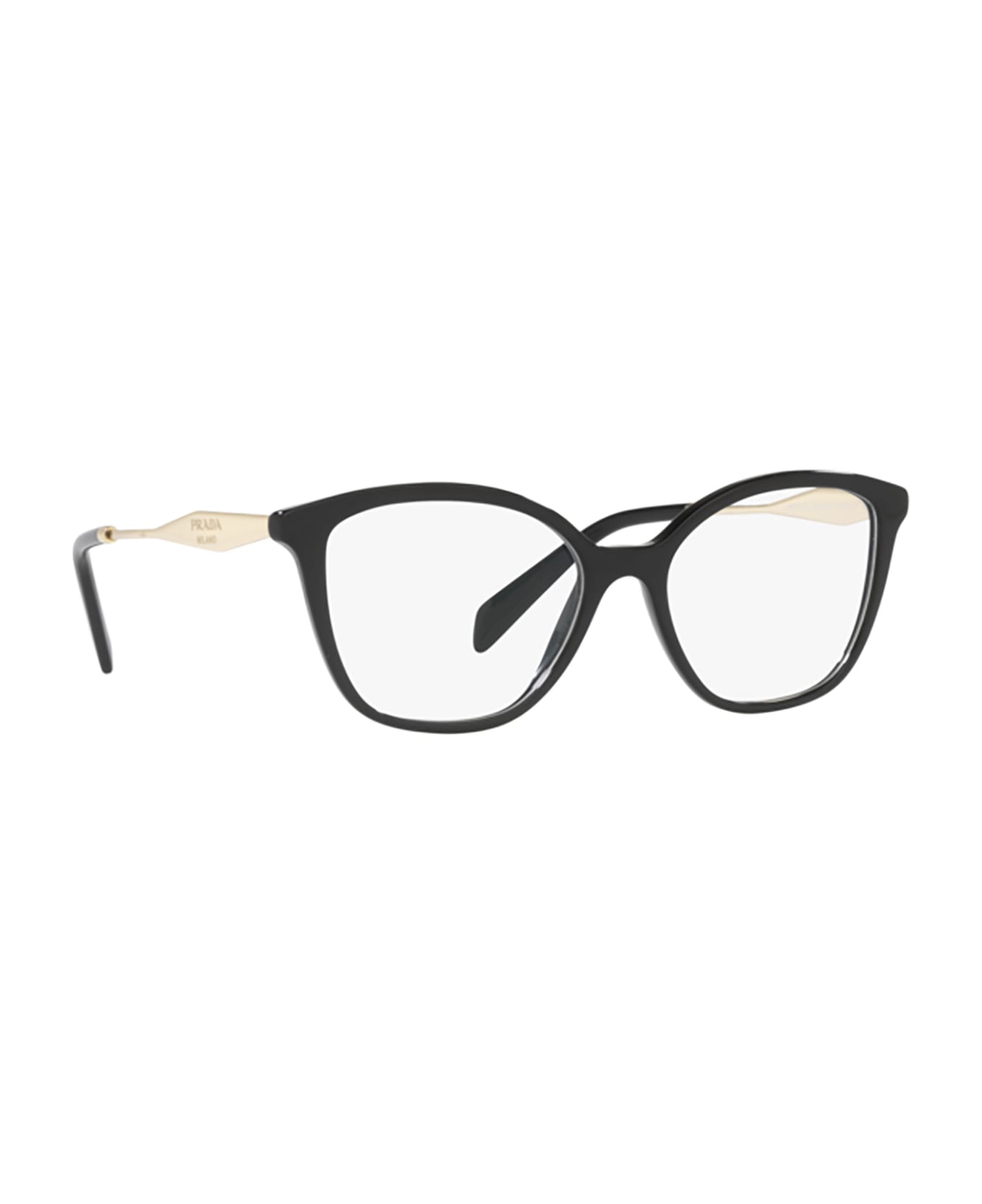 Prada Eyewear Pr 02zv Black Glasses - Black