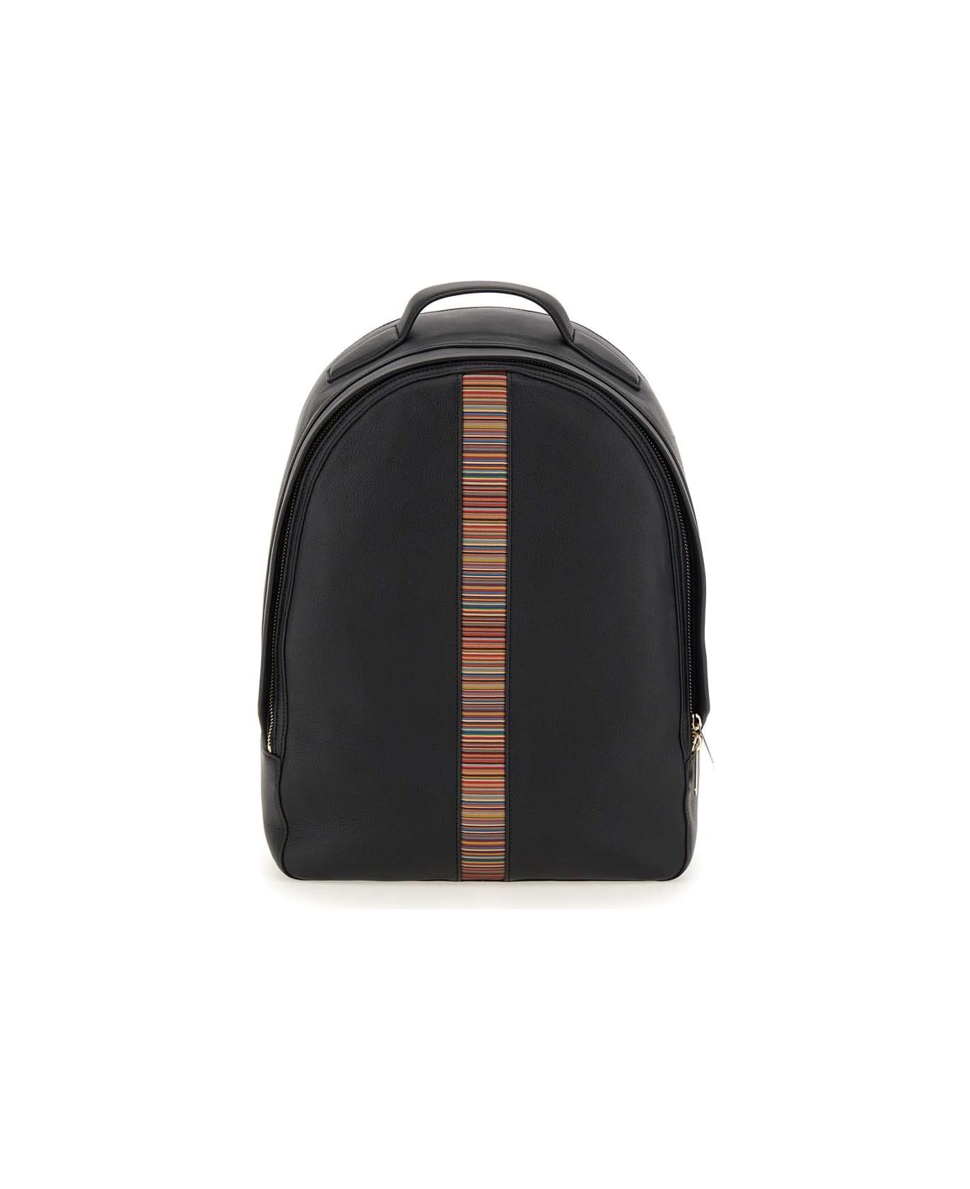 Paul Smith 'london' Leather Backpack - BLACK