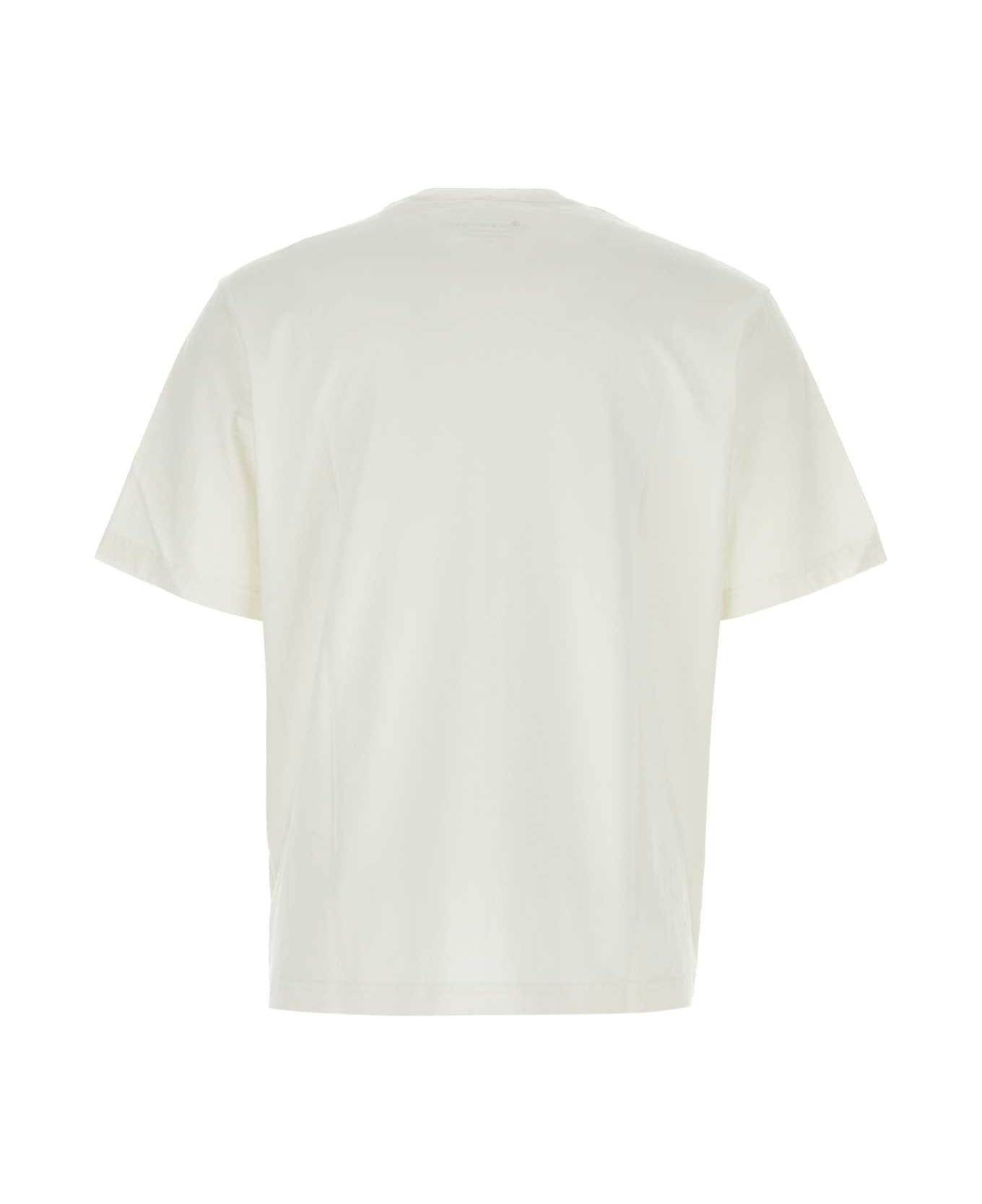 Moose Knuckles White Cotton T-shirt - PLASTER