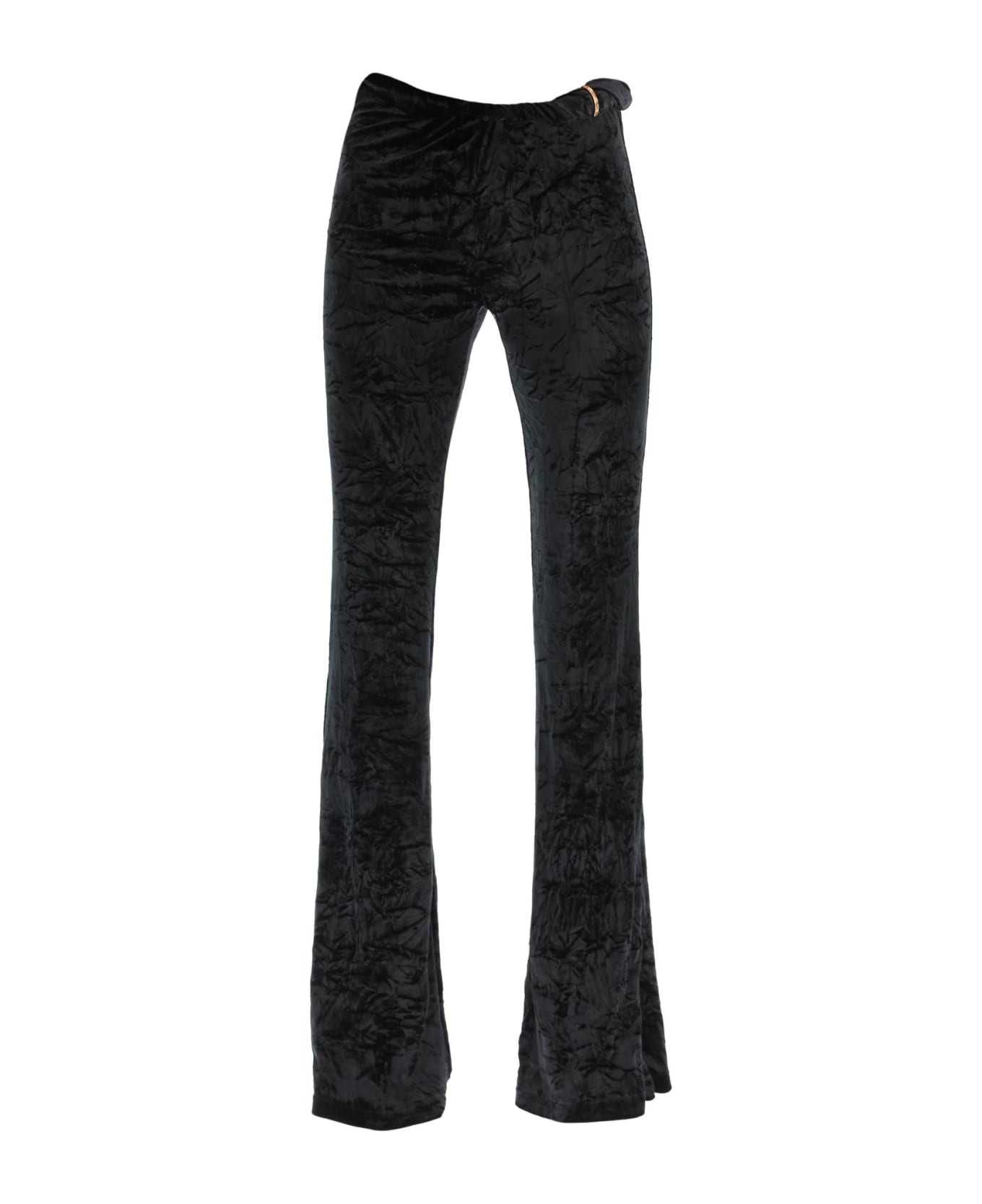 Versace Froiss Elvet Flared Pants - BLACK (Black)