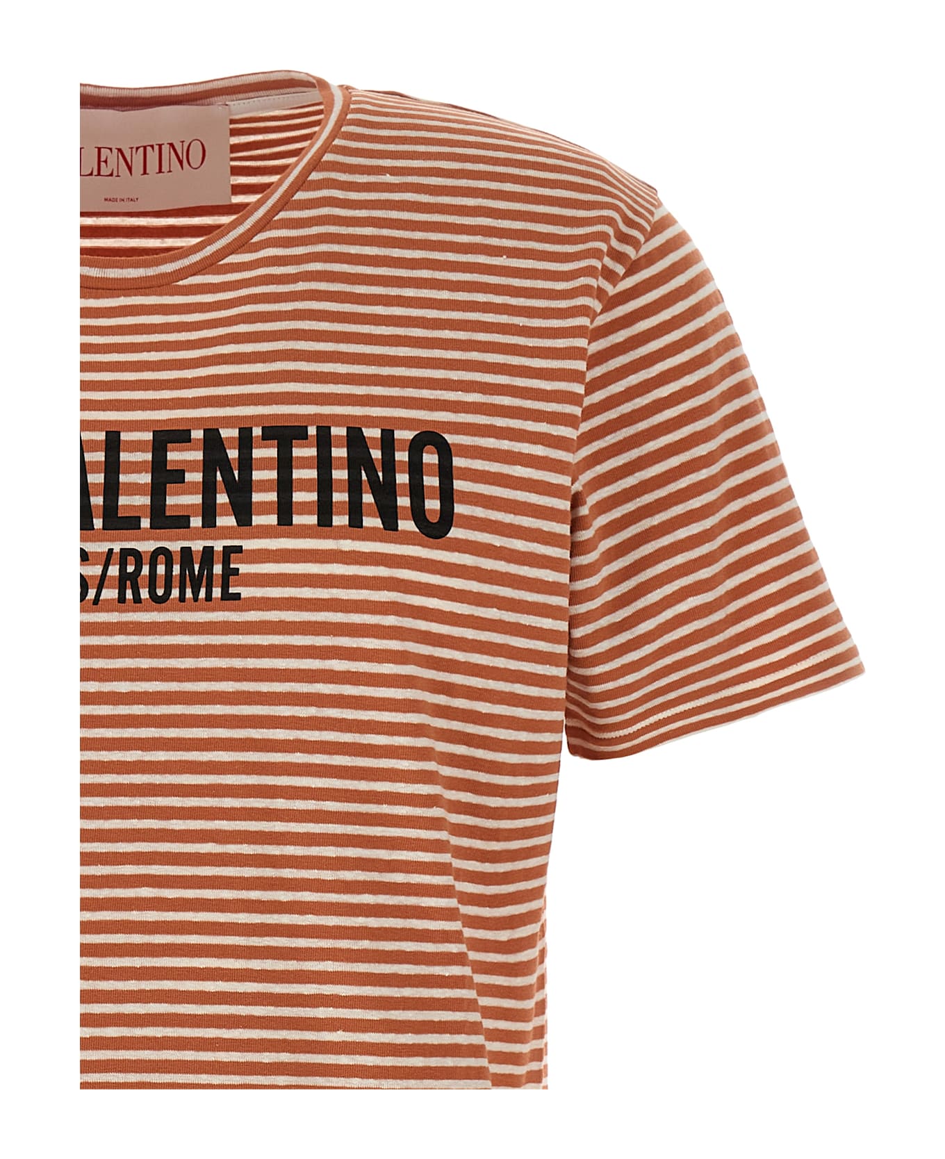 Valentino Garavani Valentino Garvani 
chez Valentino
 Stripes T-shirt - Orange