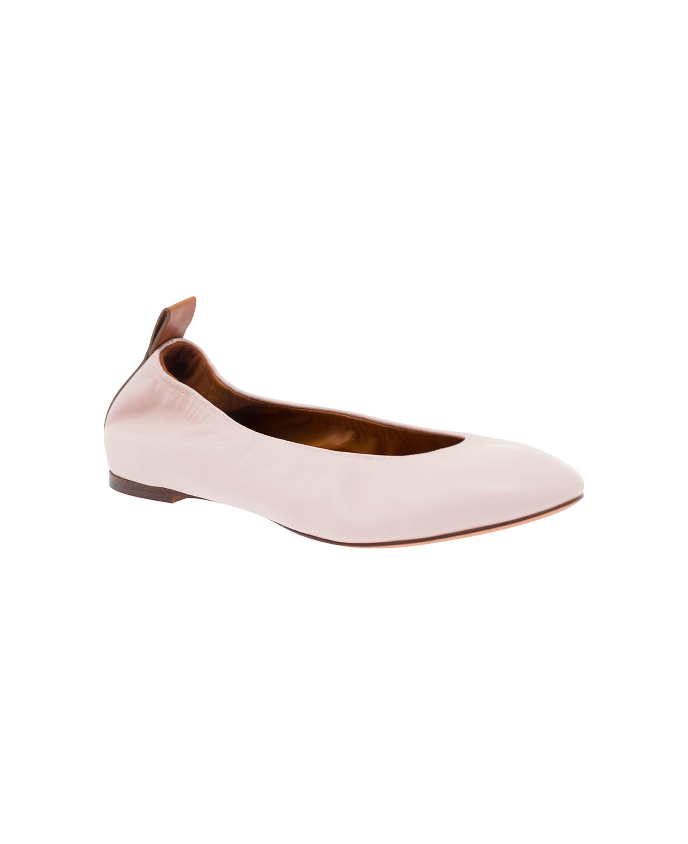Lanvin Pink Ballet Flats In Leather Woman - Pink フラットシューズ