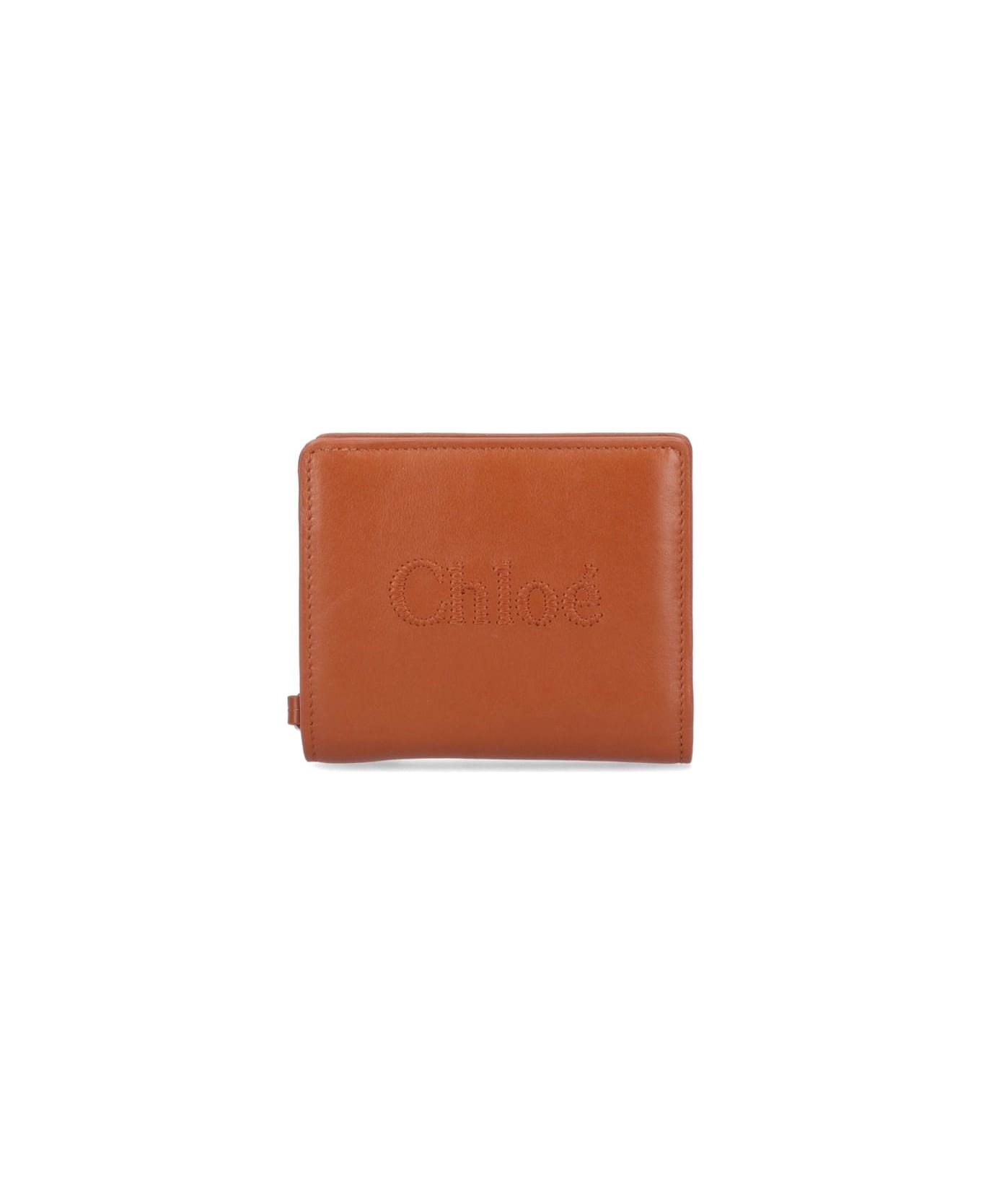 Chloé Sense Compact Bi-fold Wallet - Brown
