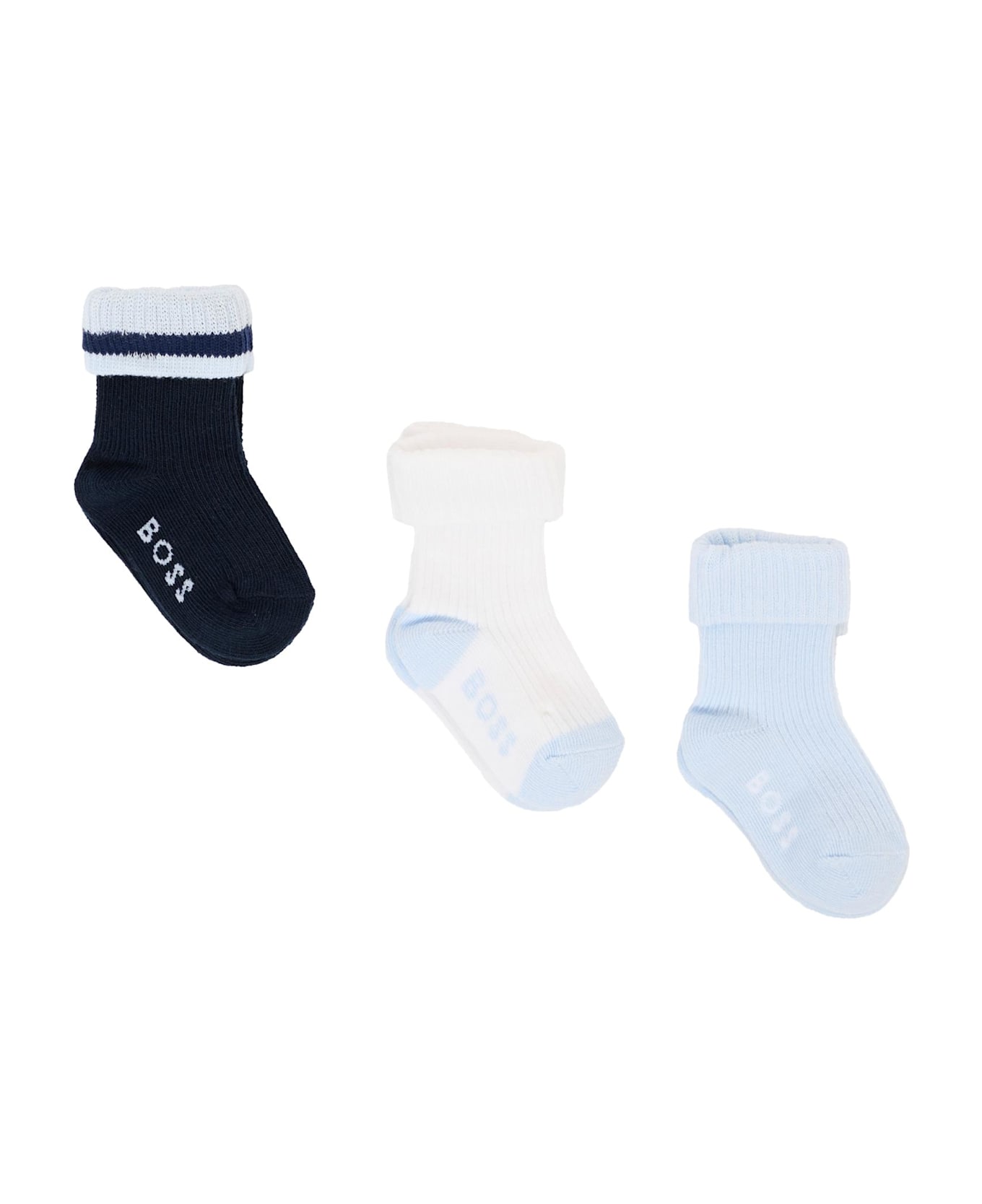 Hugo Boss Multicolor Set For Baby Boy - Light Blue