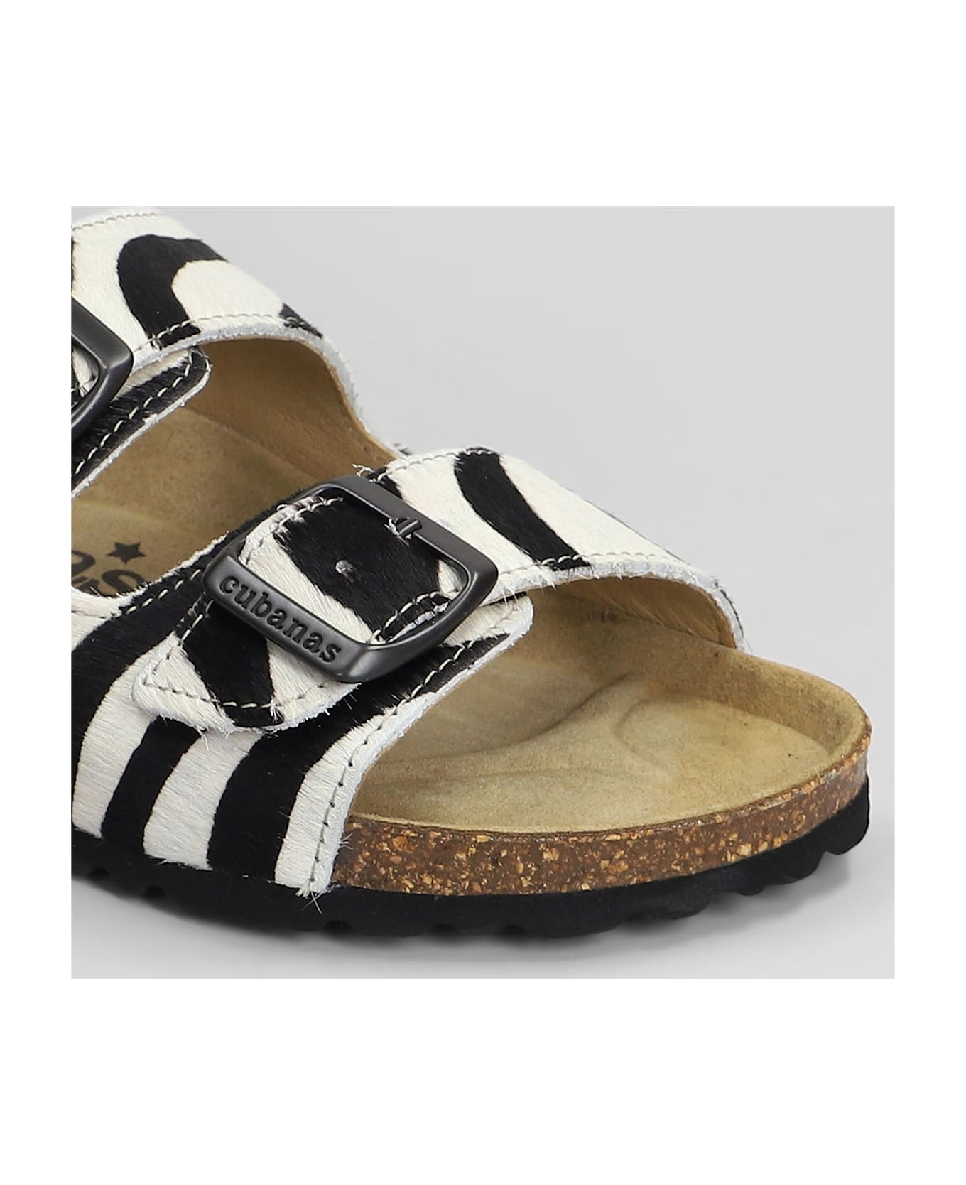 Cubanas Amalia Flats In White Pony Skin - white