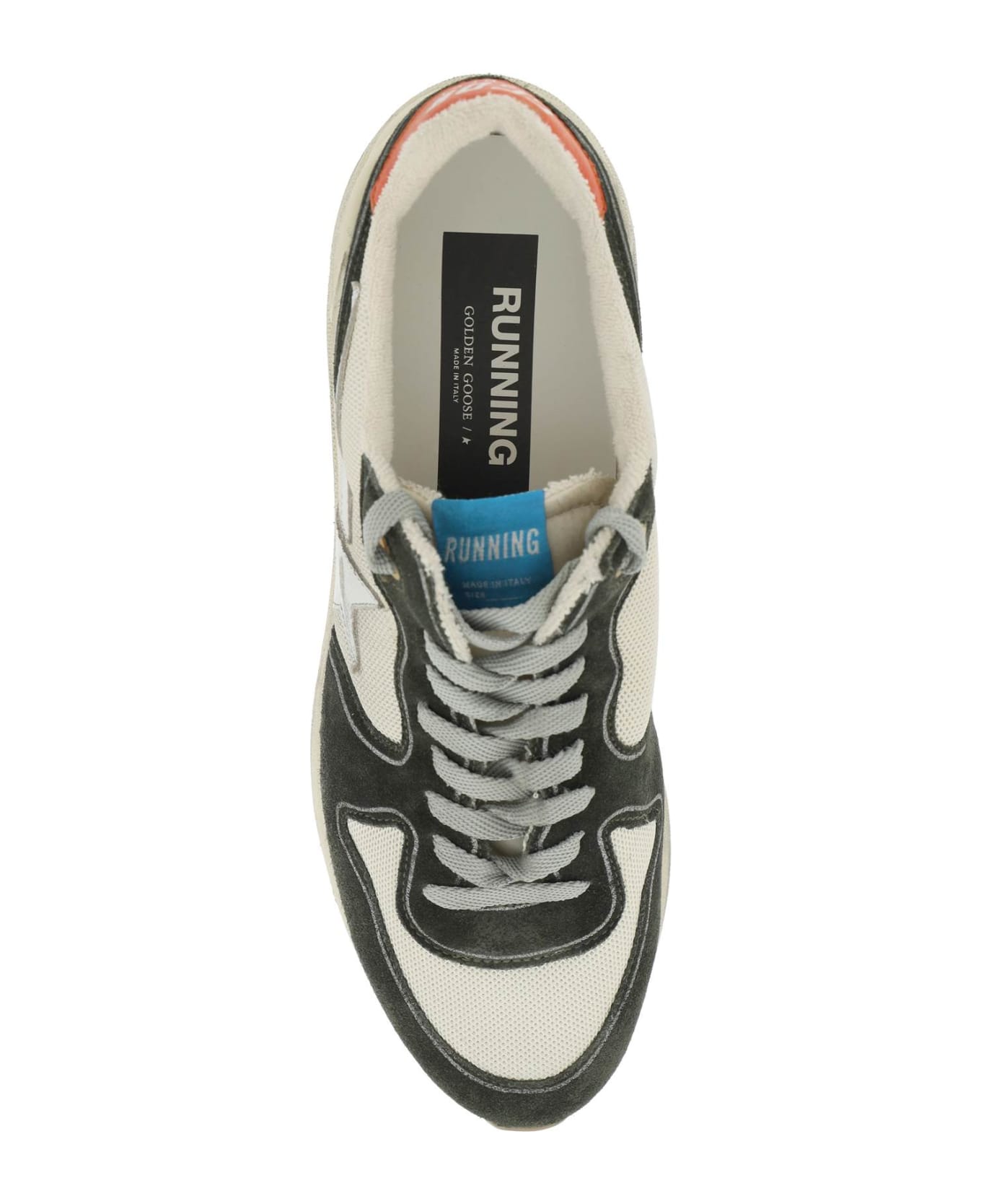 Golden Goose 'running Sole' Sneakers - CREAM DARK GREY SILVER ORANGE (Beige)