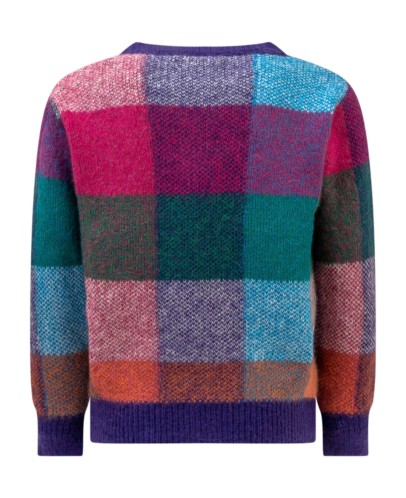 MC2 Saint Barth Sweater With Logo - CHECK MULTIC 7717