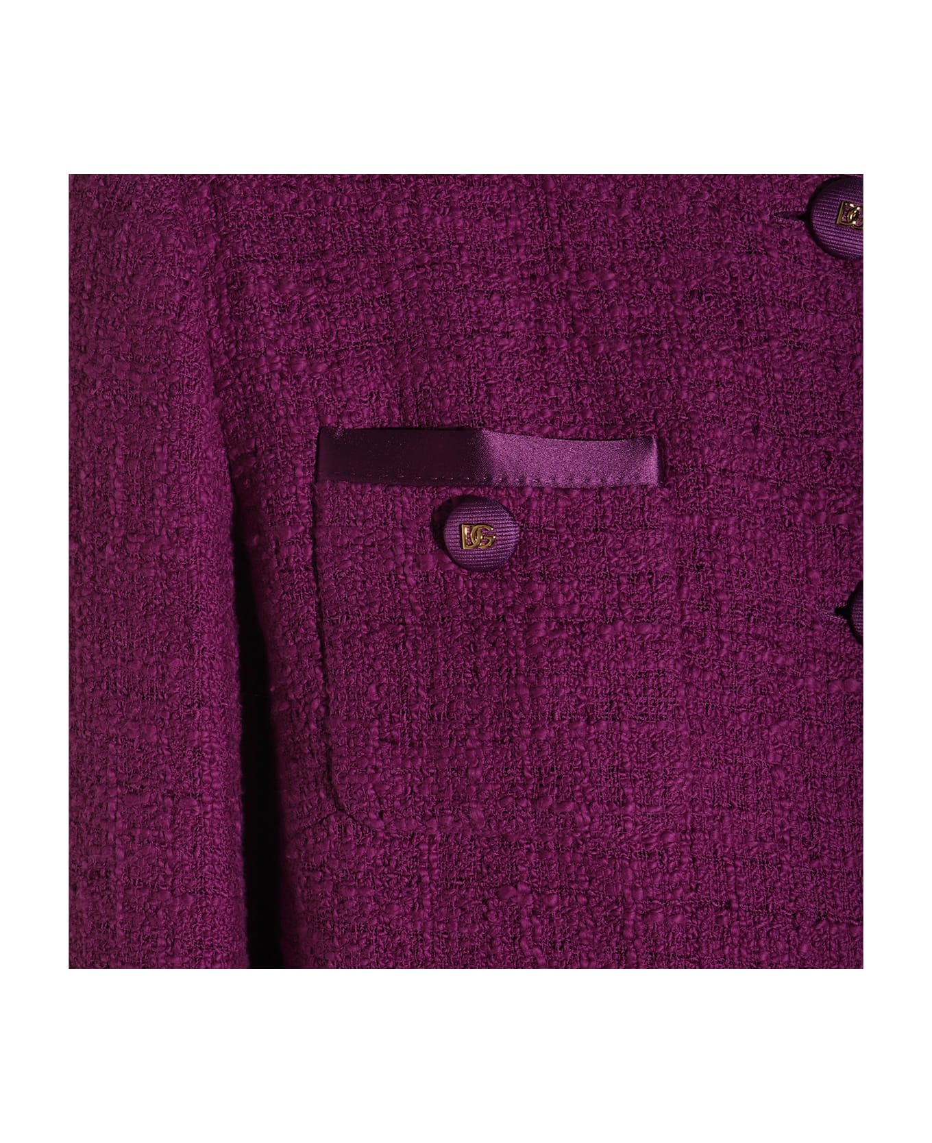Dolce 
Gabbana Violet Cotton Casual Jacket - Purple