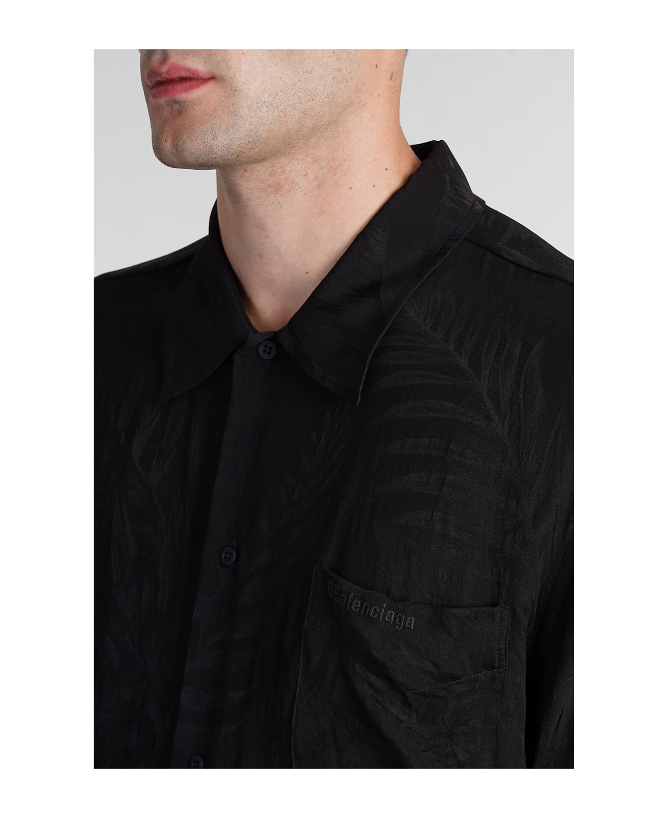 Balenciaga Shirt In Black Silk - black