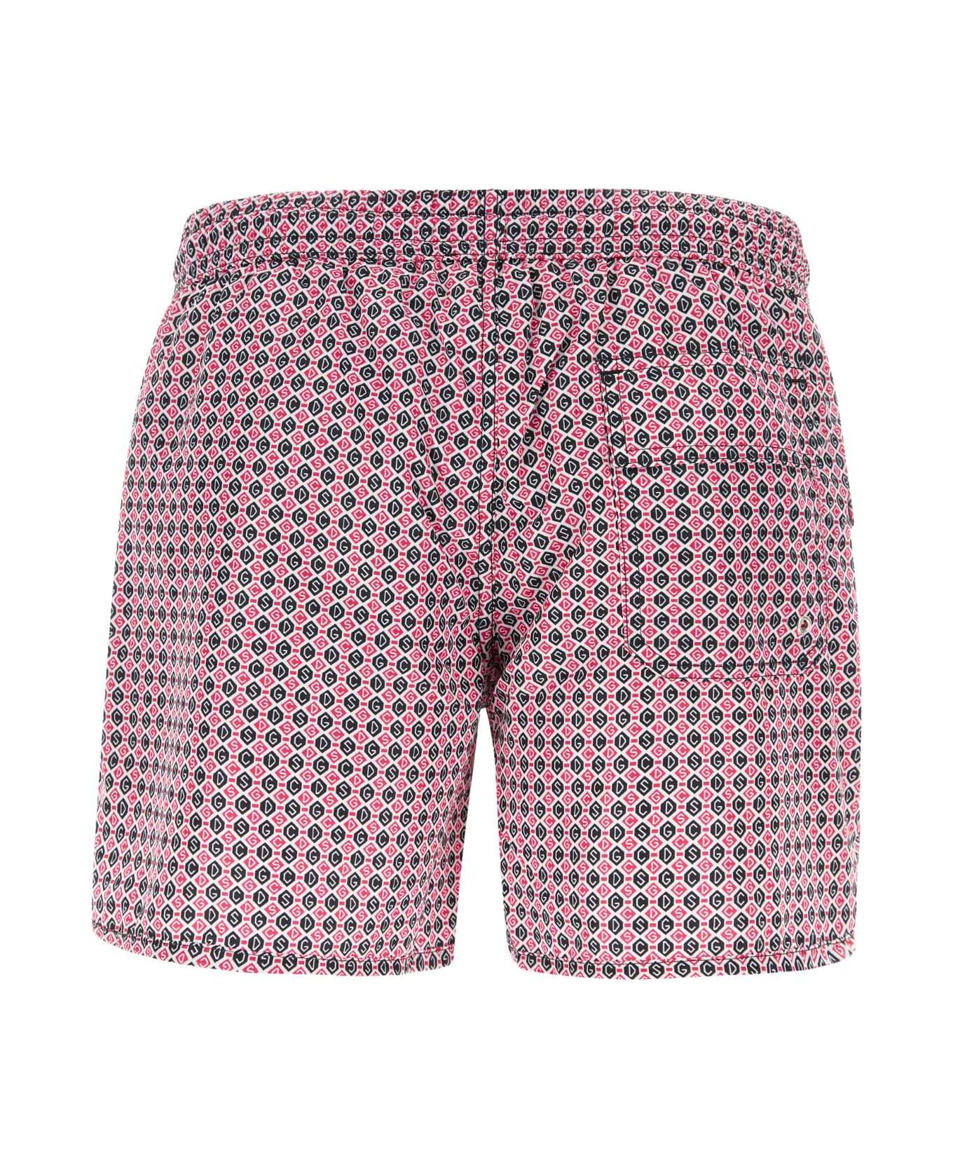 GCDS Printed Polyester Swimming Shorts - MX 水着