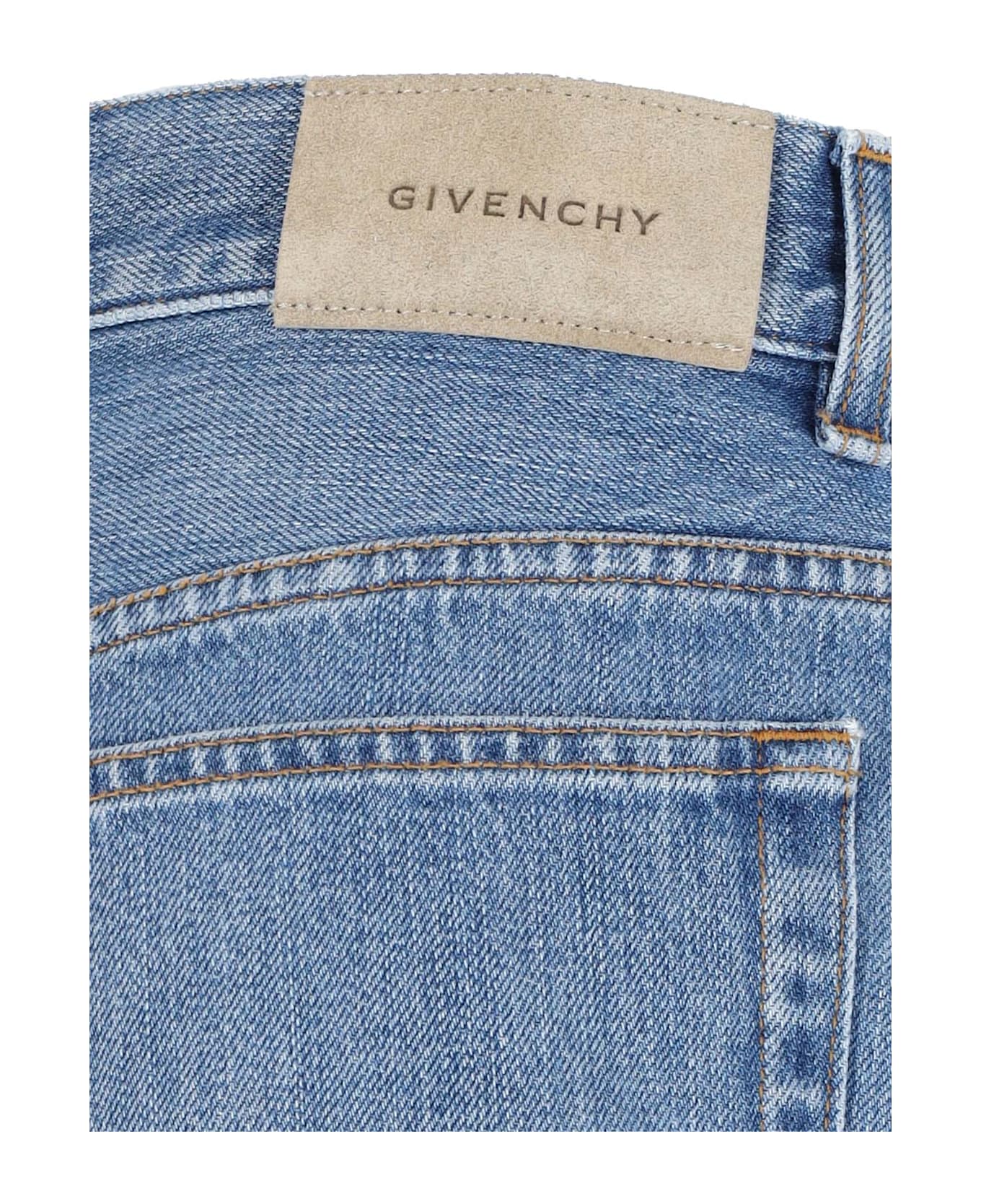 Givenchy Denim Midi Skirt - Light Blue