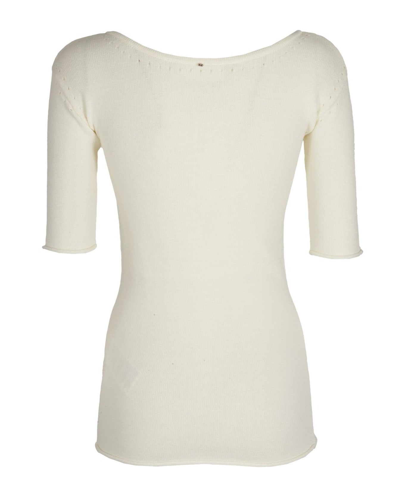 SportMax Ovest Buttoned Knitted Sweater - WHITE