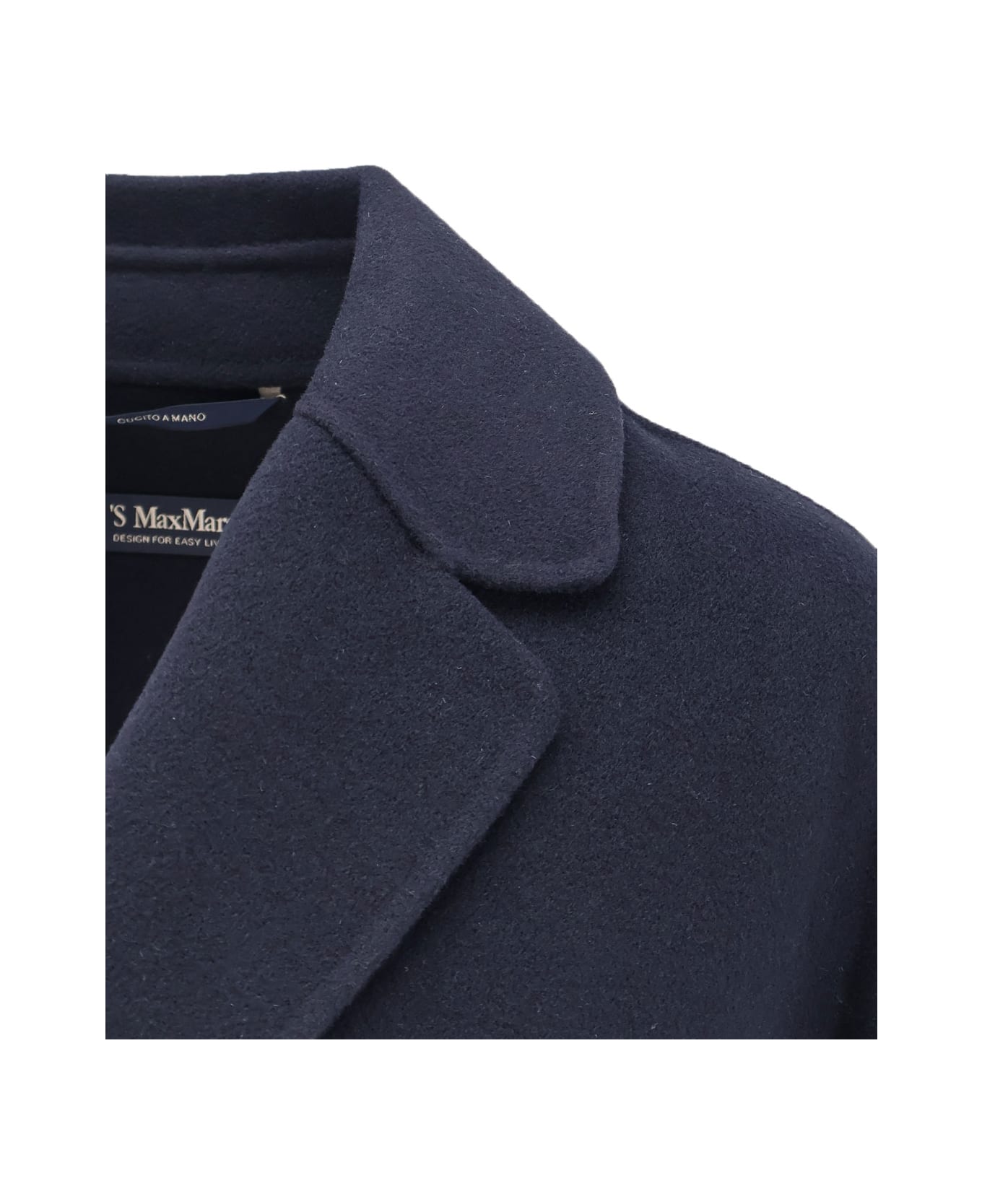 Max Mara Arona Vigin Wool Coat - Blue