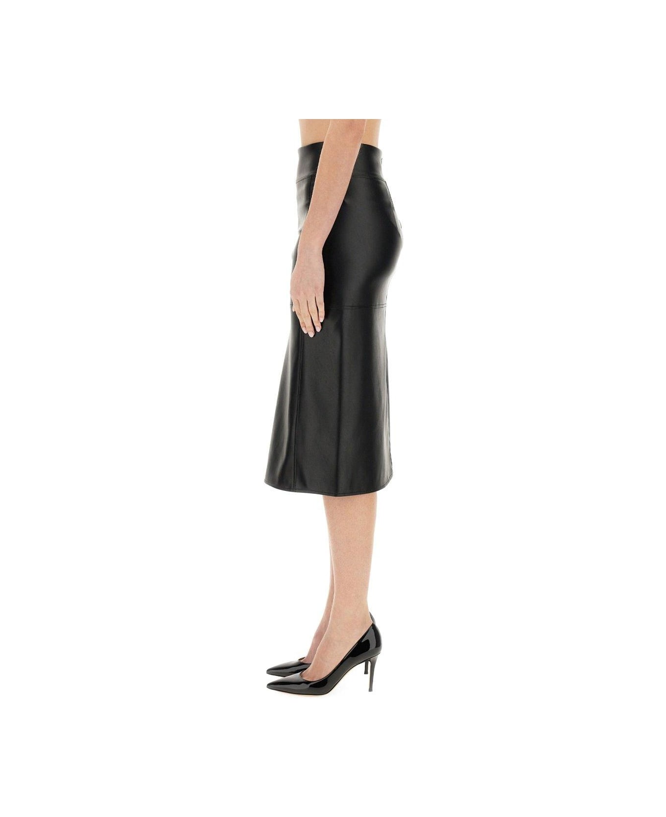'S Max Mara Coated Midi Skirt - BLACK