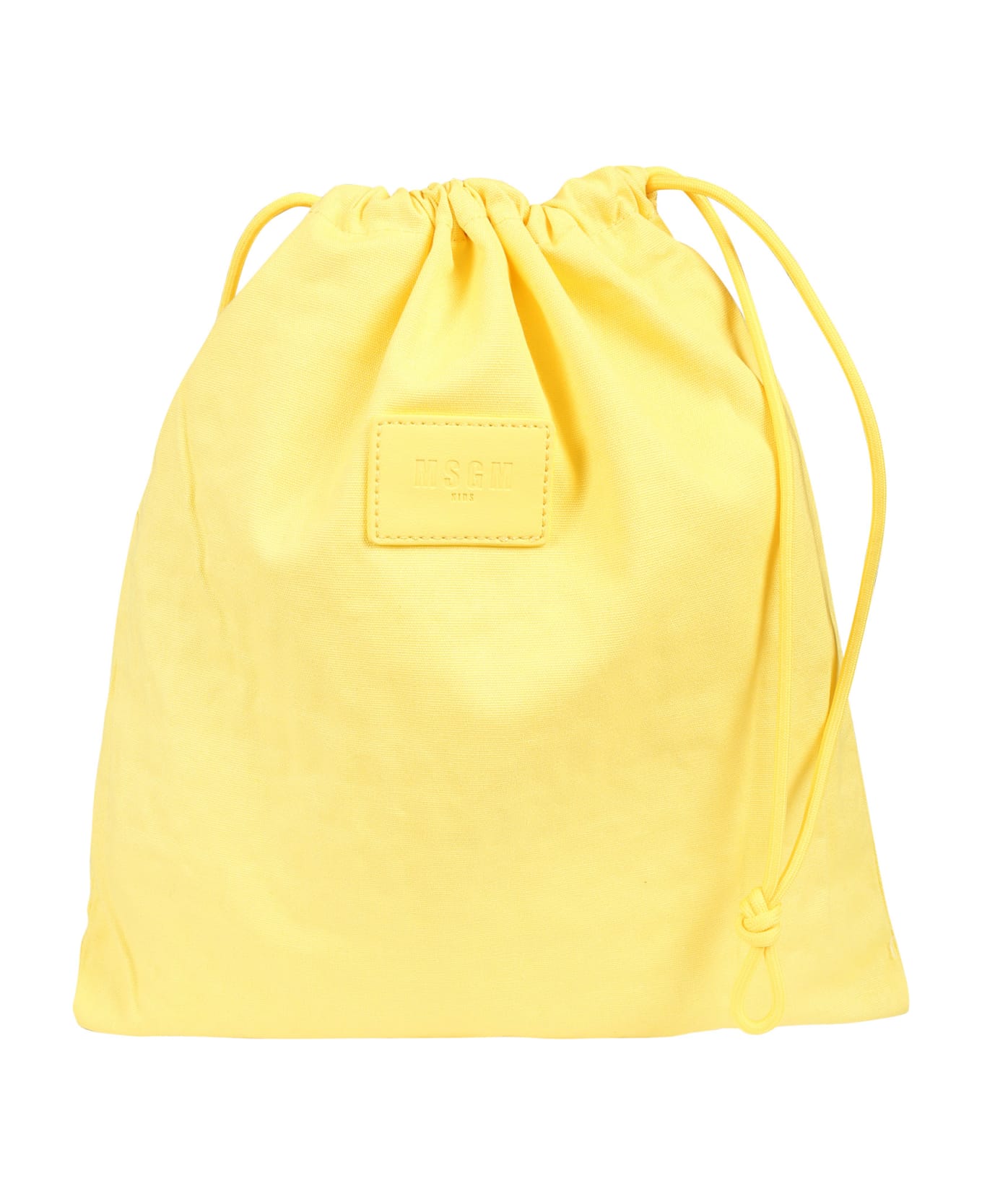 MSGM Yellow Bag For Girl With Logo - Yellow