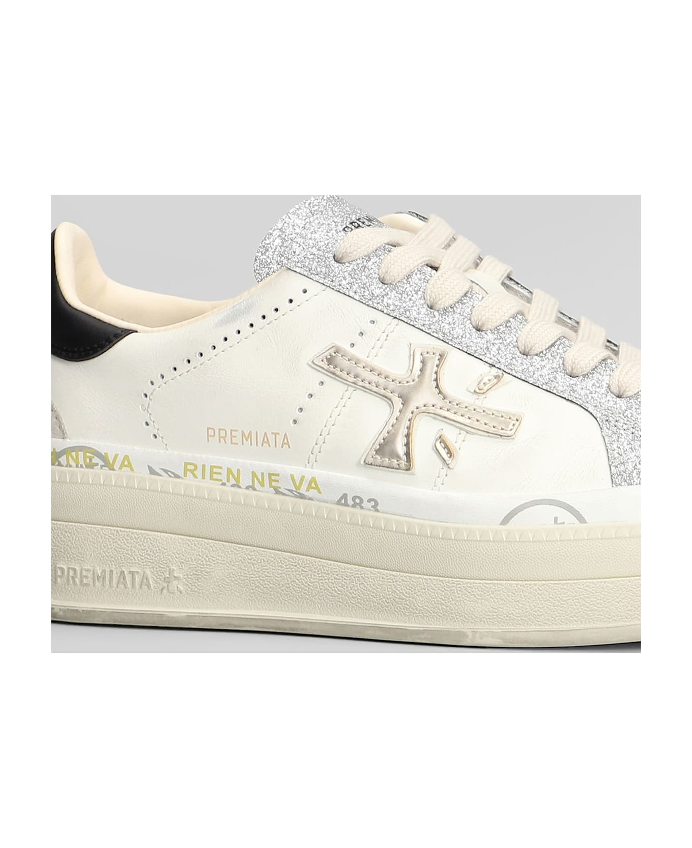 Premiata Claudia Sneakers In White Leather - white