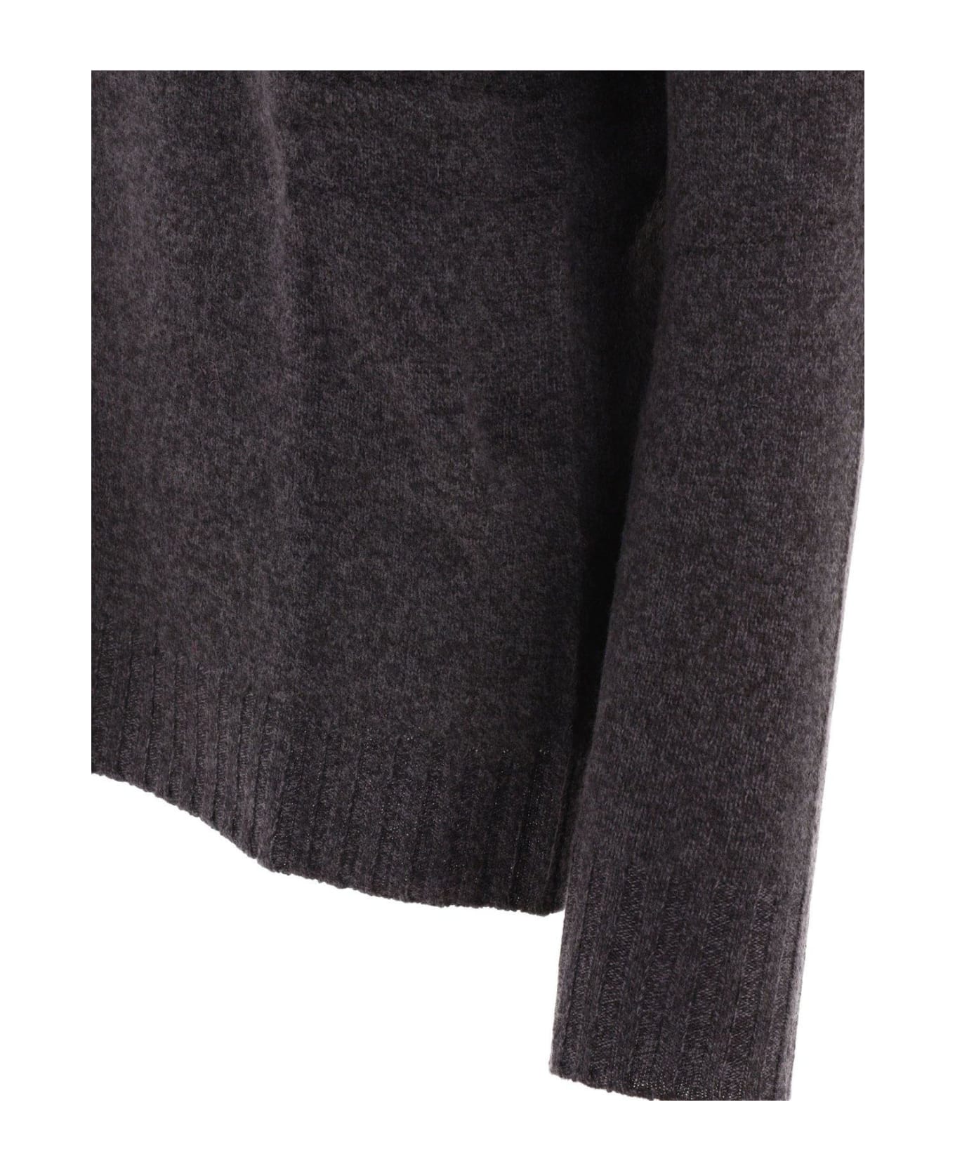Aspesi Turtleneck Knitted Sweater - Grey