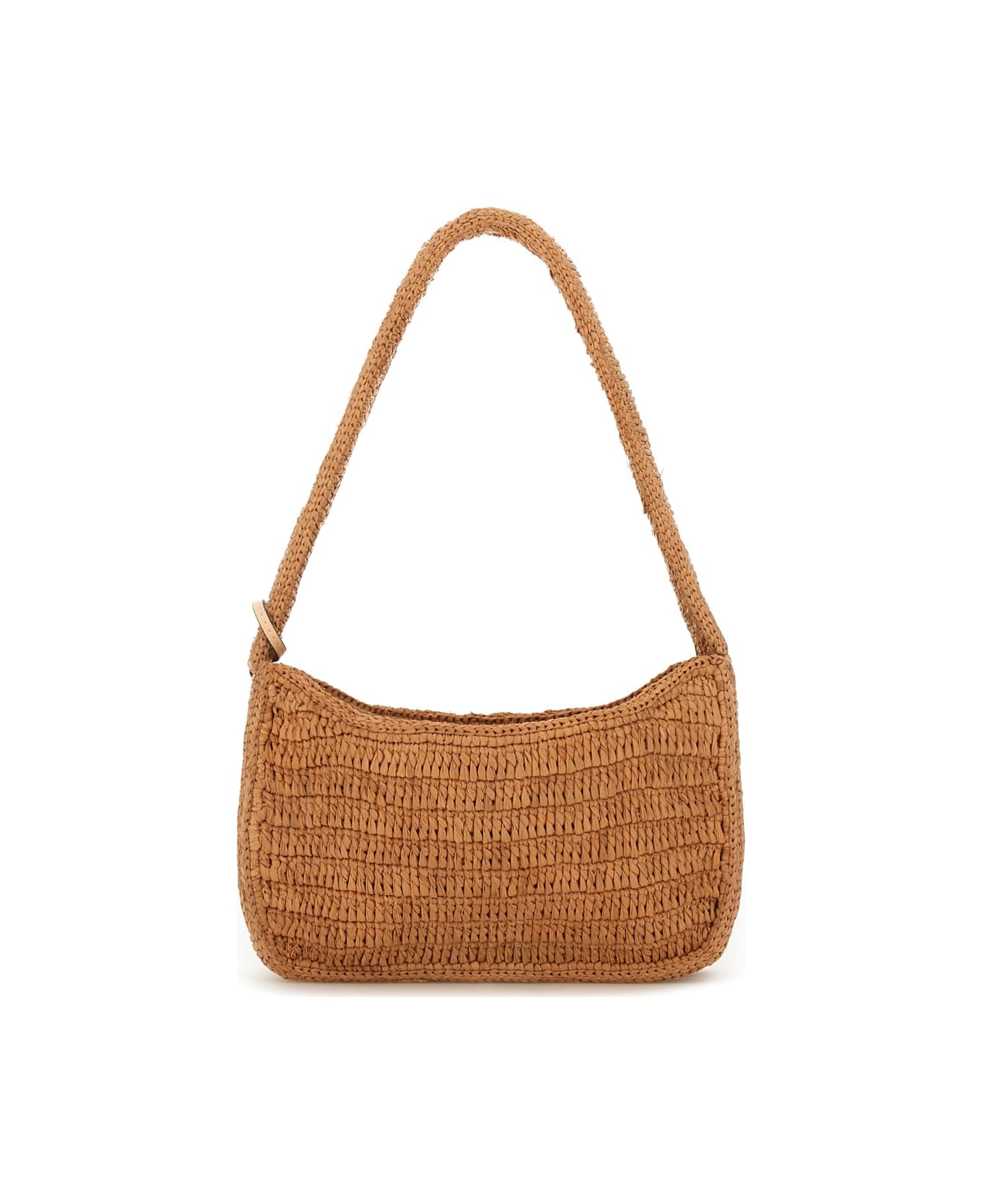 Manebi Raffia Shoulder Bag - ORANGE
