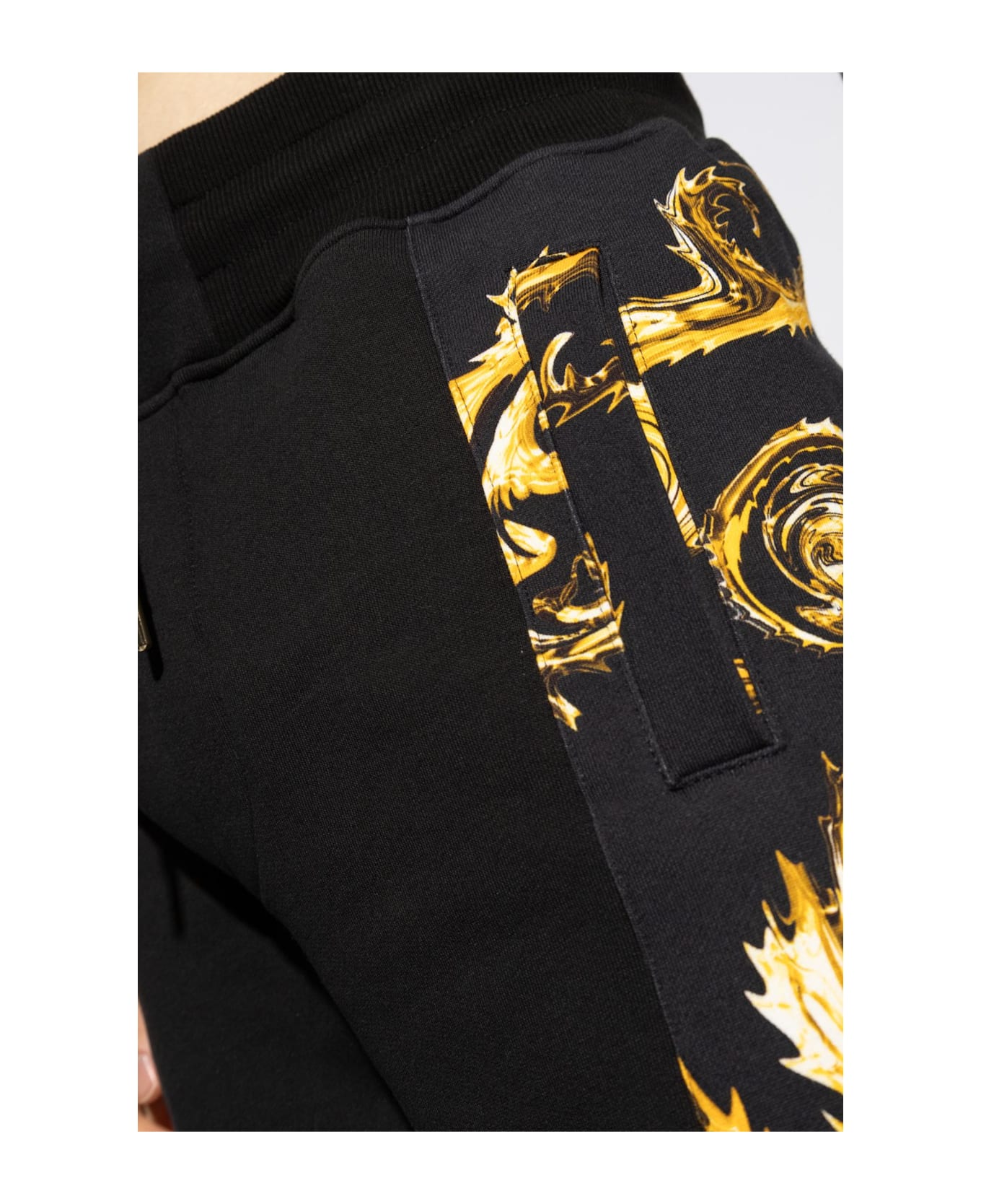 Versace Jeans Couture Baroque-printed Drawstring Sweatpants - Black