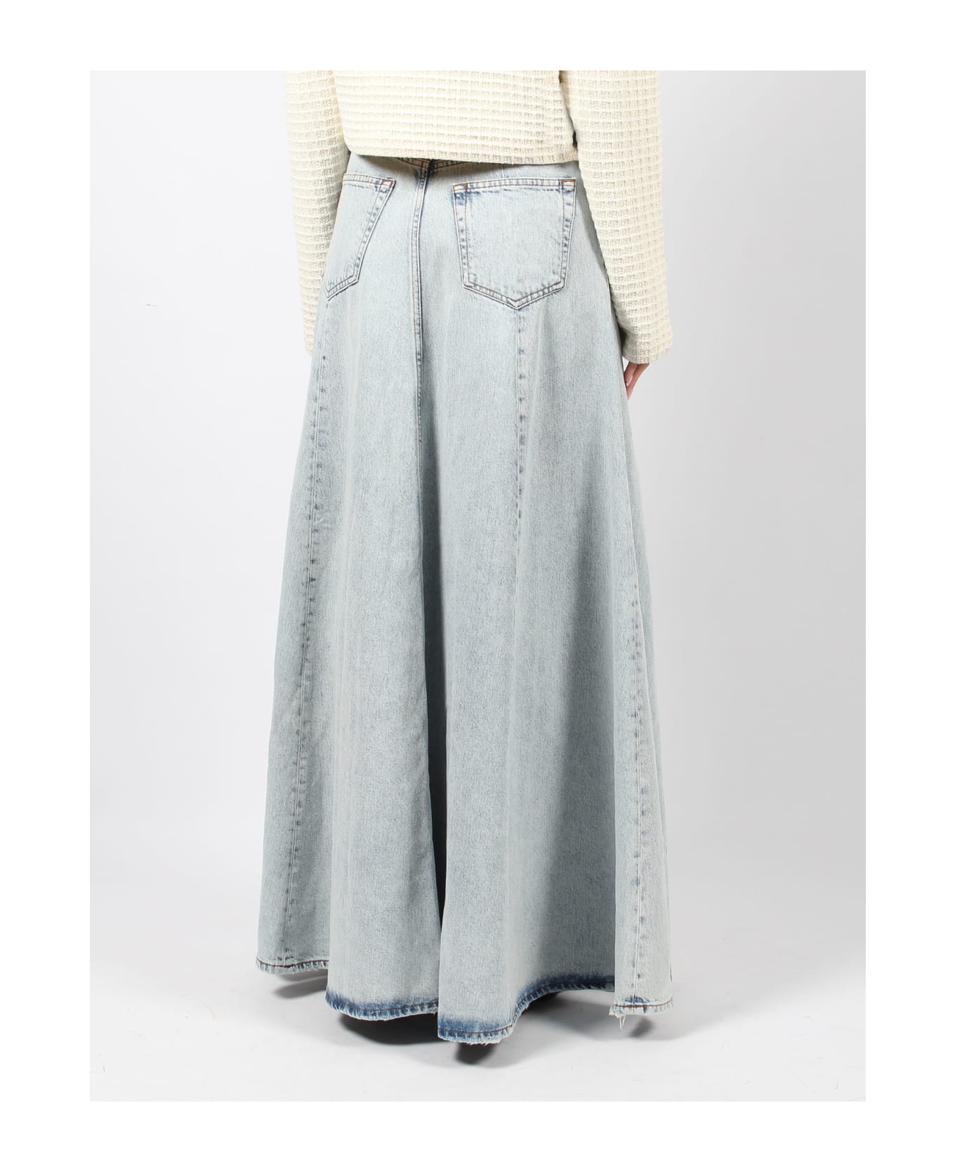Haikure Serenity Stromboli Blue Denim Skirt - Blue スカート