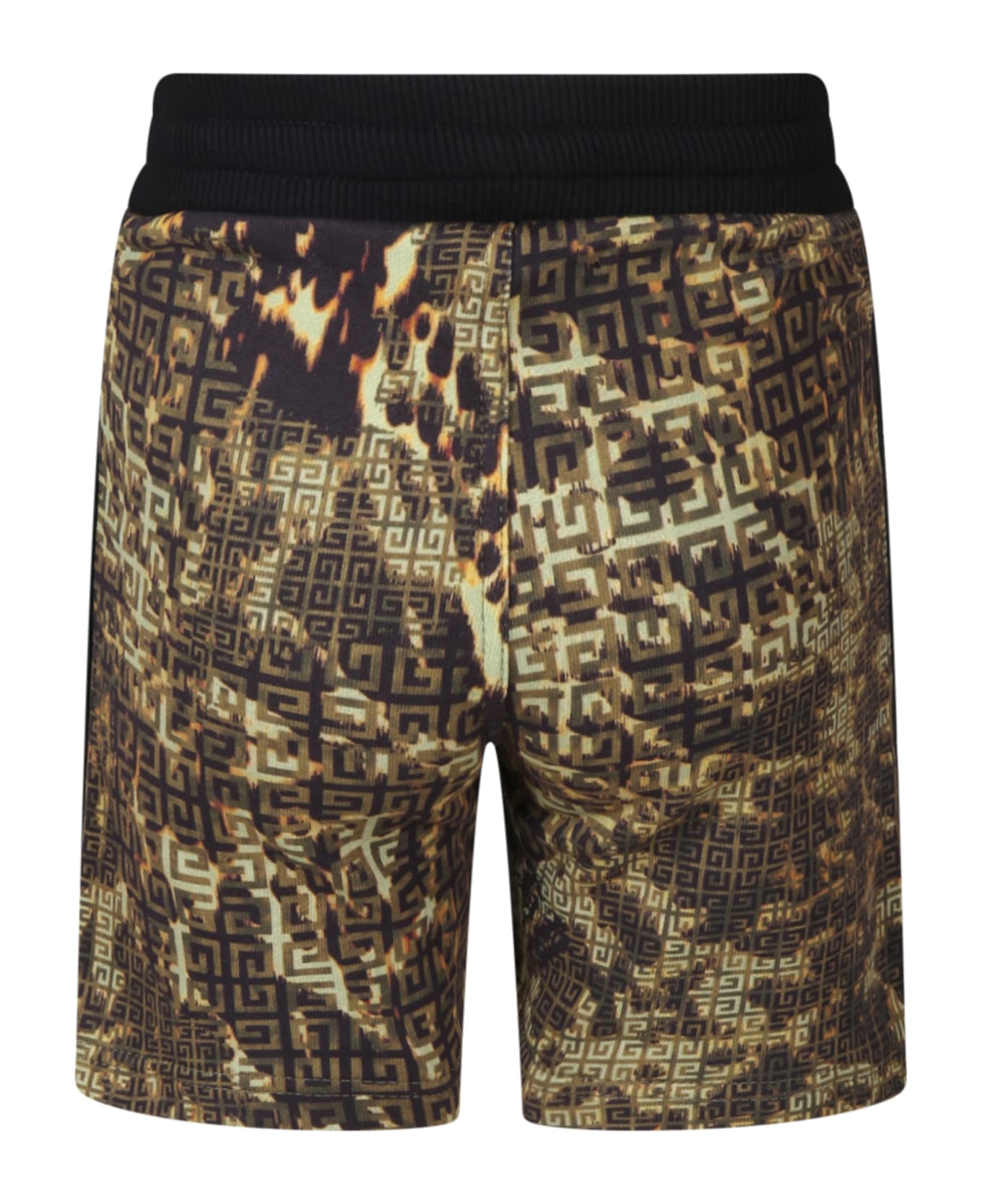 Givenchy Green Shorts For Boy With Black Logo - Green
