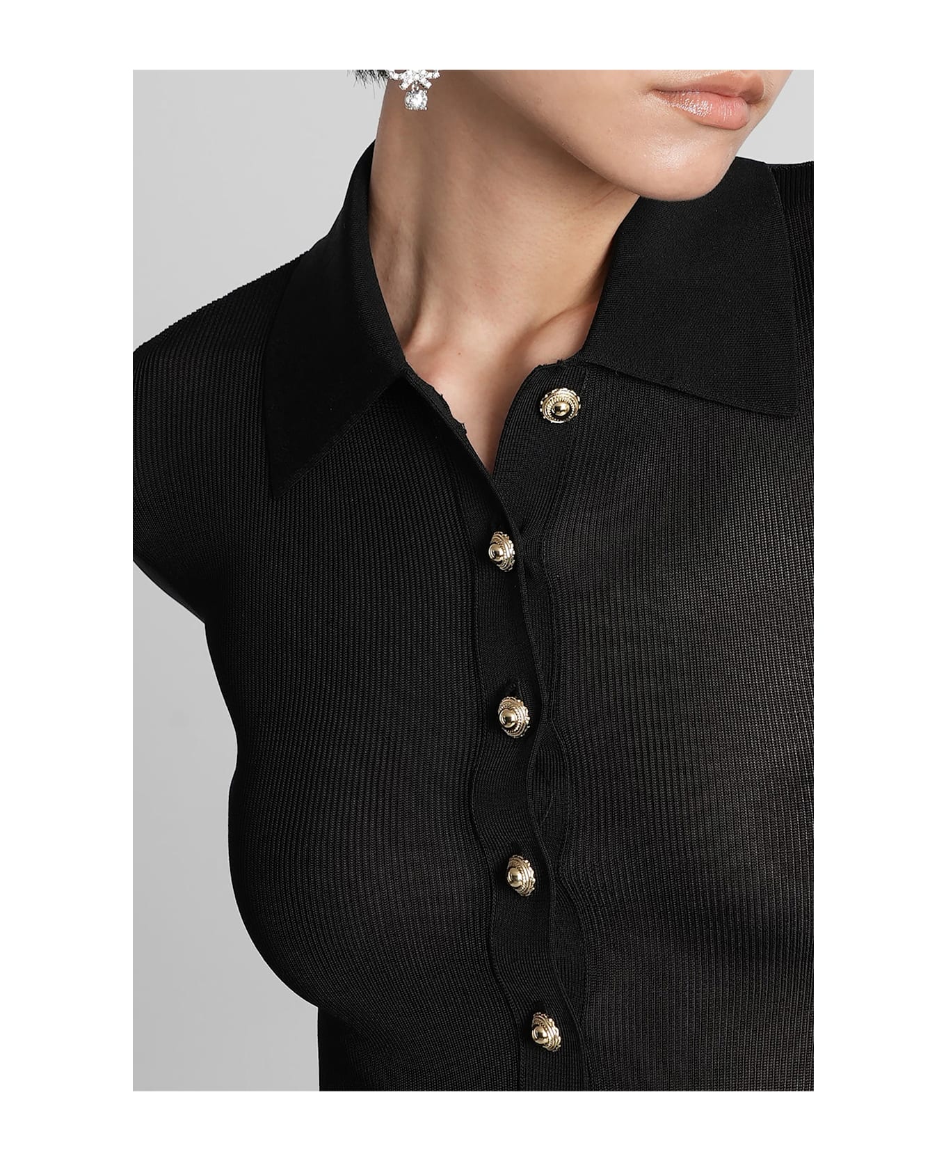 self-portrait Body In Black Viscose - black