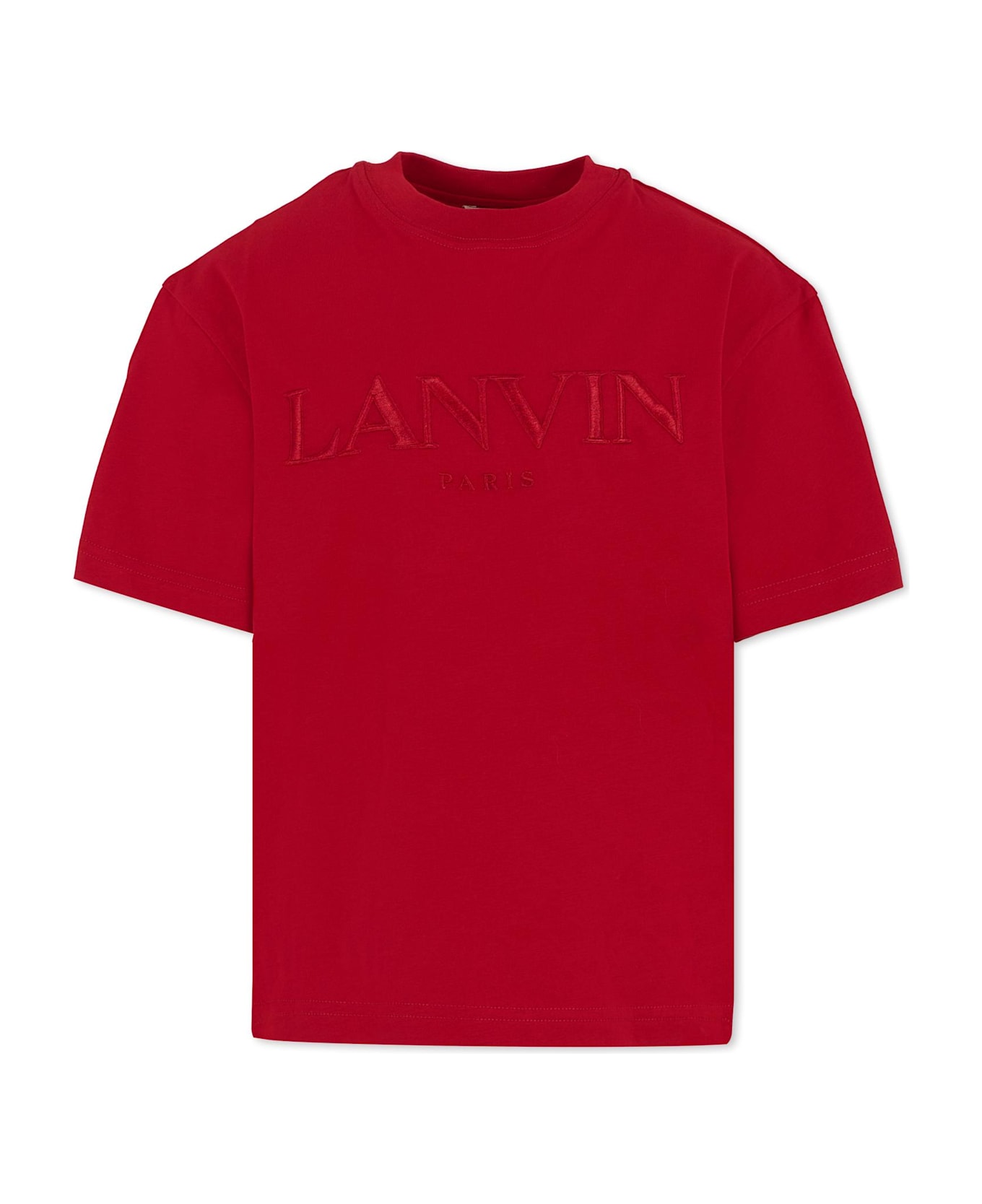 Lanvin Red T-shirt For Girl With Logo - Red