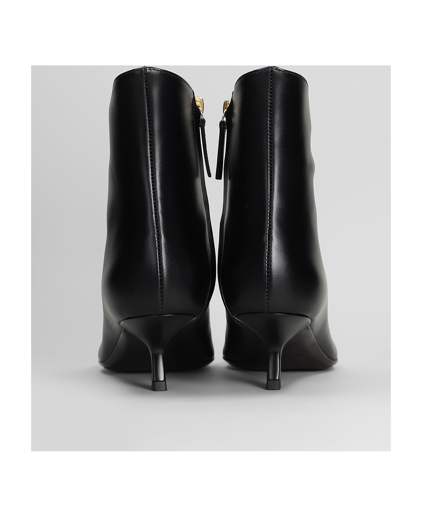 Giuseppe Zanotti Low Heels Ankle Boots In Black Leather - black