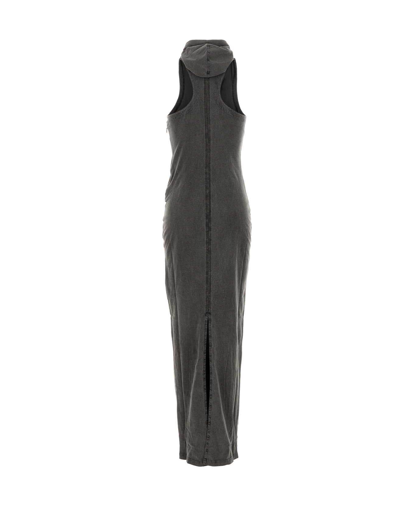 T by Alexander Wang Dark Grey Cotton Dress - WASHEDCHARCOAL