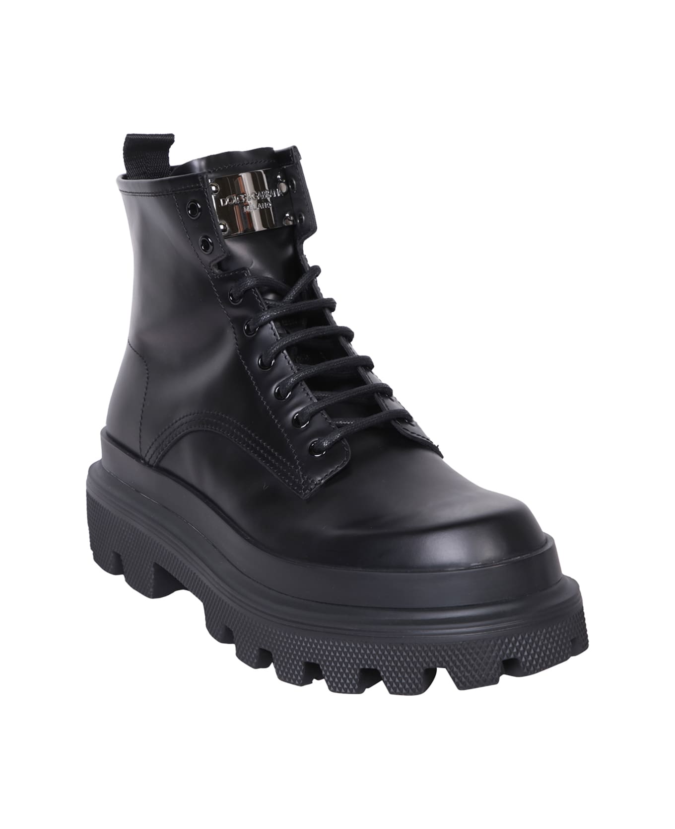 Dolce & Gabbana Lace-up Chunky Boots - Black