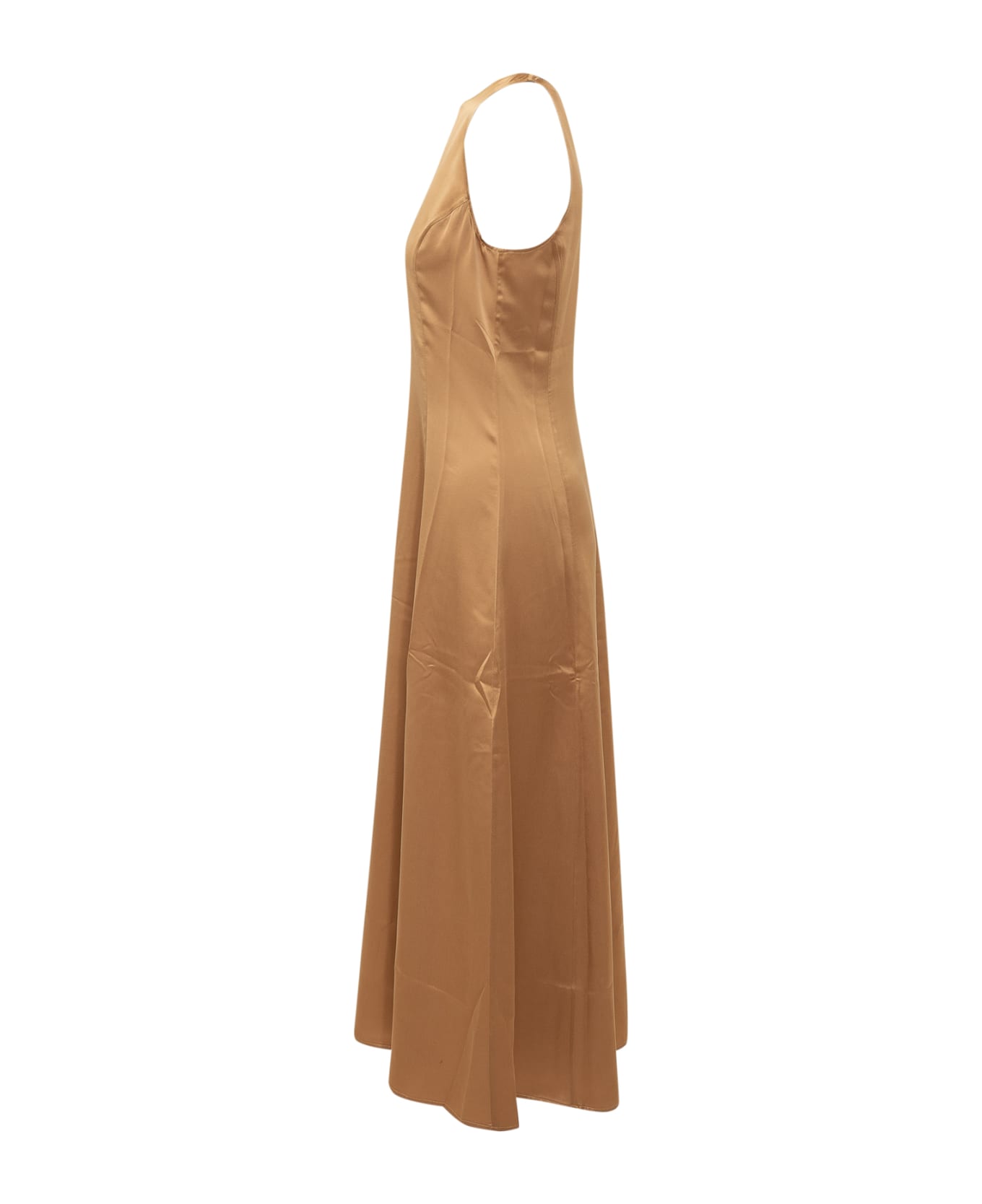 Loulou Studio Silk Dress - CAMEL