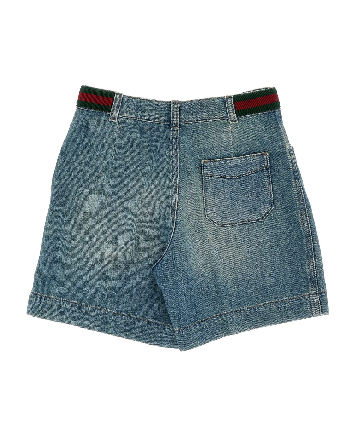 Gucci Web Bermuda Shorts - Blue ボトムス