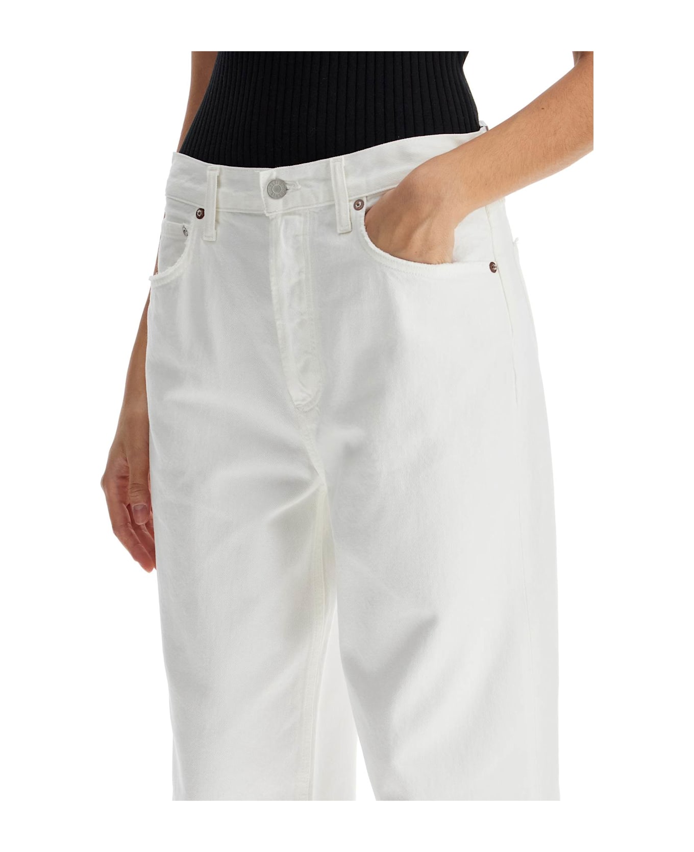 AGOLDE Low-slung Baggy Jeans - White