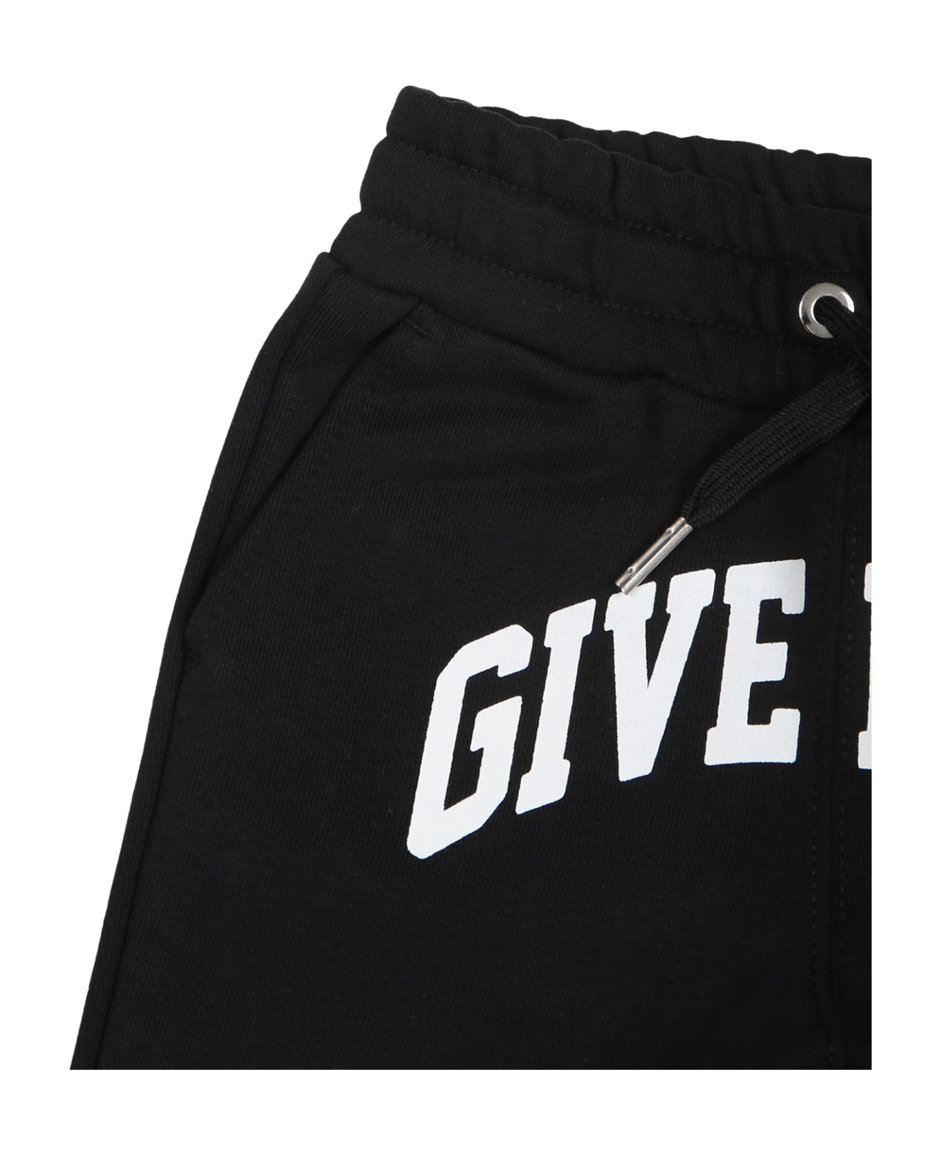 Givenchy Black Tracksuit Trousers Fpr Baby Boy With Logo - Black