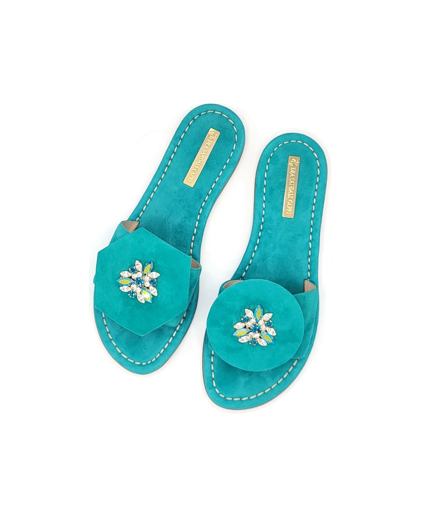 Dea Sandals Olimpia Emerald Jewel Sandals - emerald