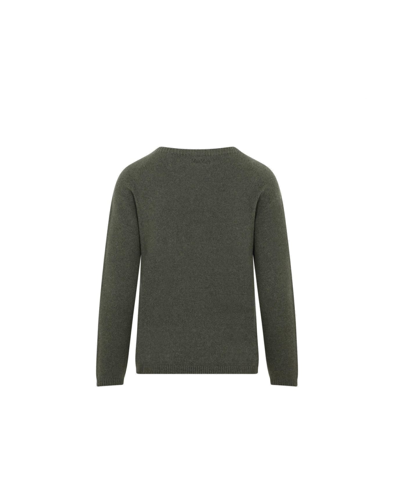 'S Max Mara Crewneck Long-sleeved Jumper - Verde Muschio ニットウェア